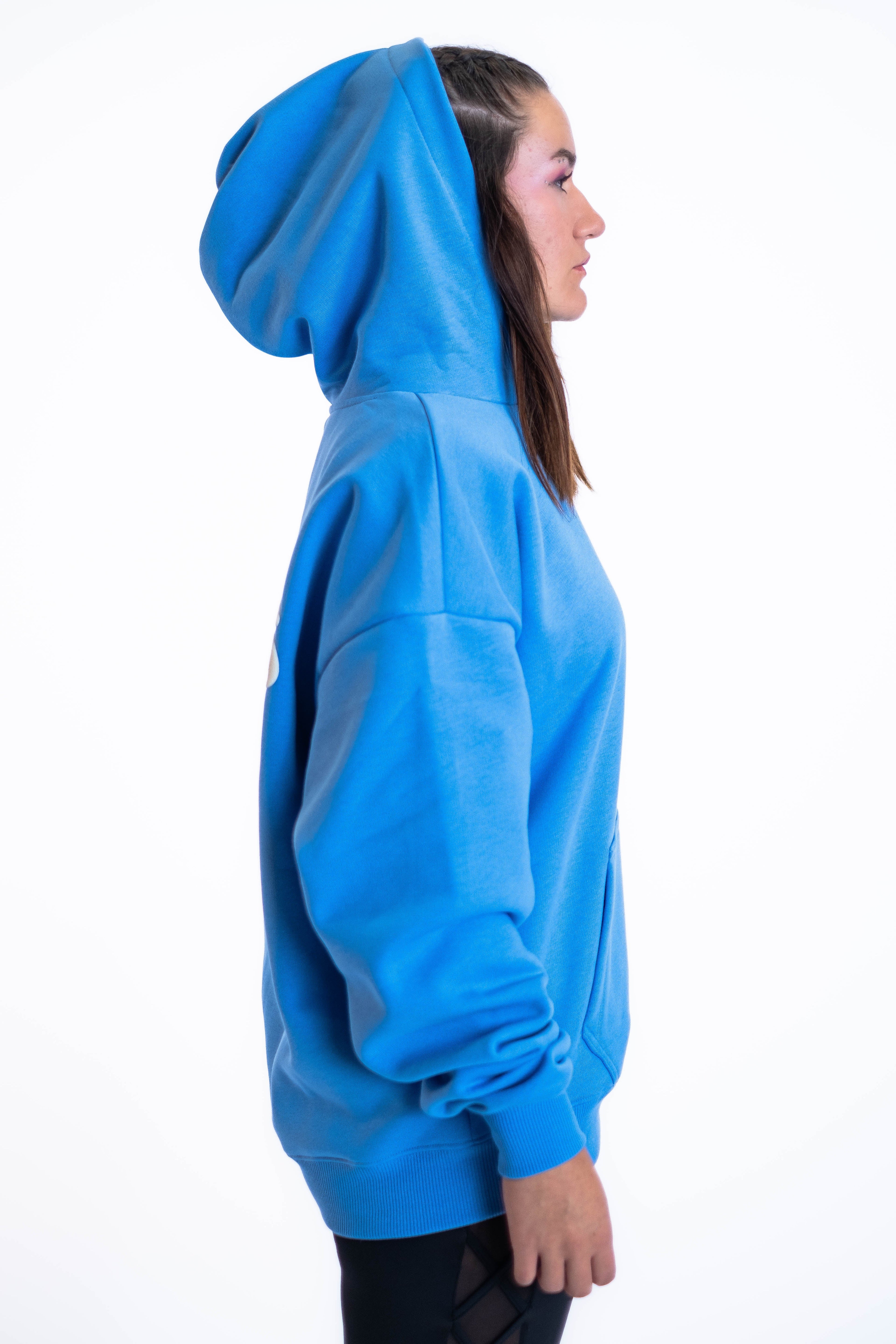 Oversized Hoodie „Cheers to us“ - Blau