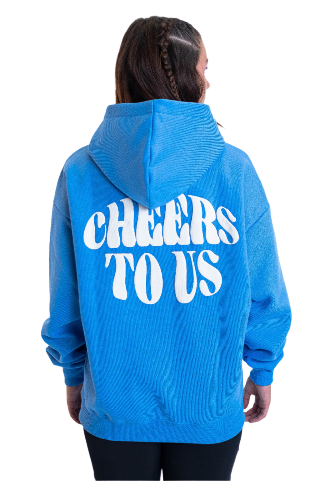 Oversized Hoodie „Cheers to us“ - Blau
