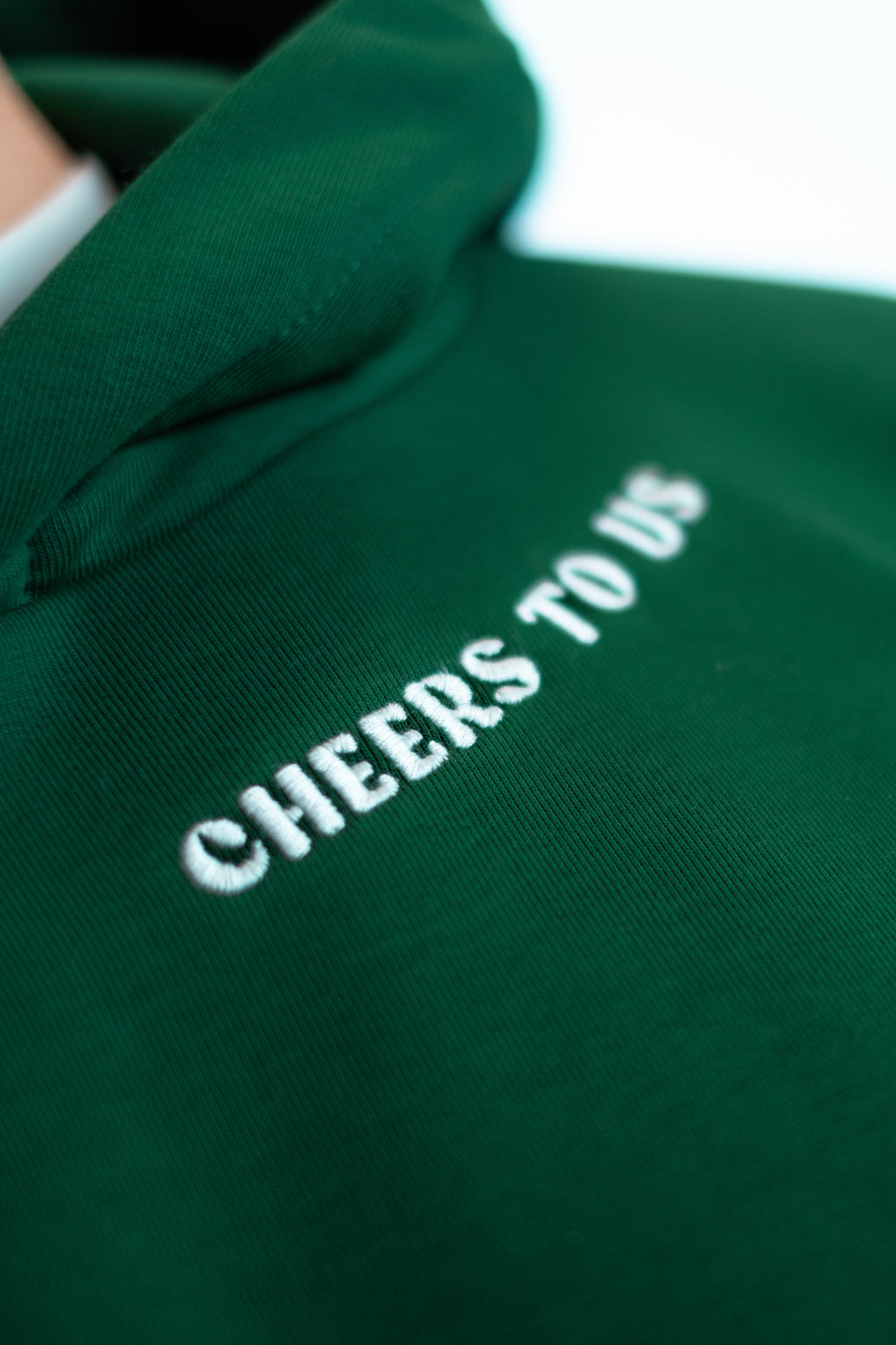 Oversized Hoodie „We made it“ - Dunkelgrün