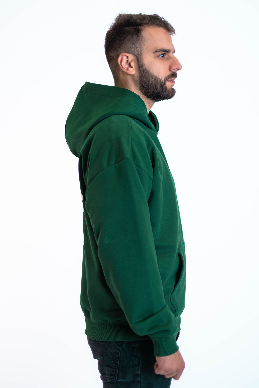 Oversized Hoodie „We made it“ - Dunkelgrün