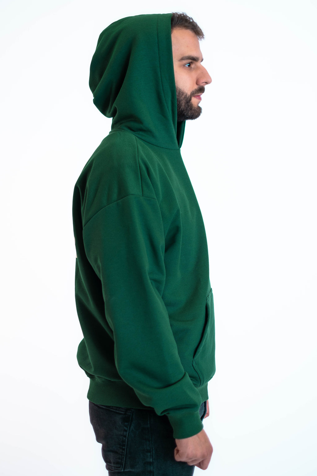 Oversized Hoodie „We made it“ - Dunkelgrün