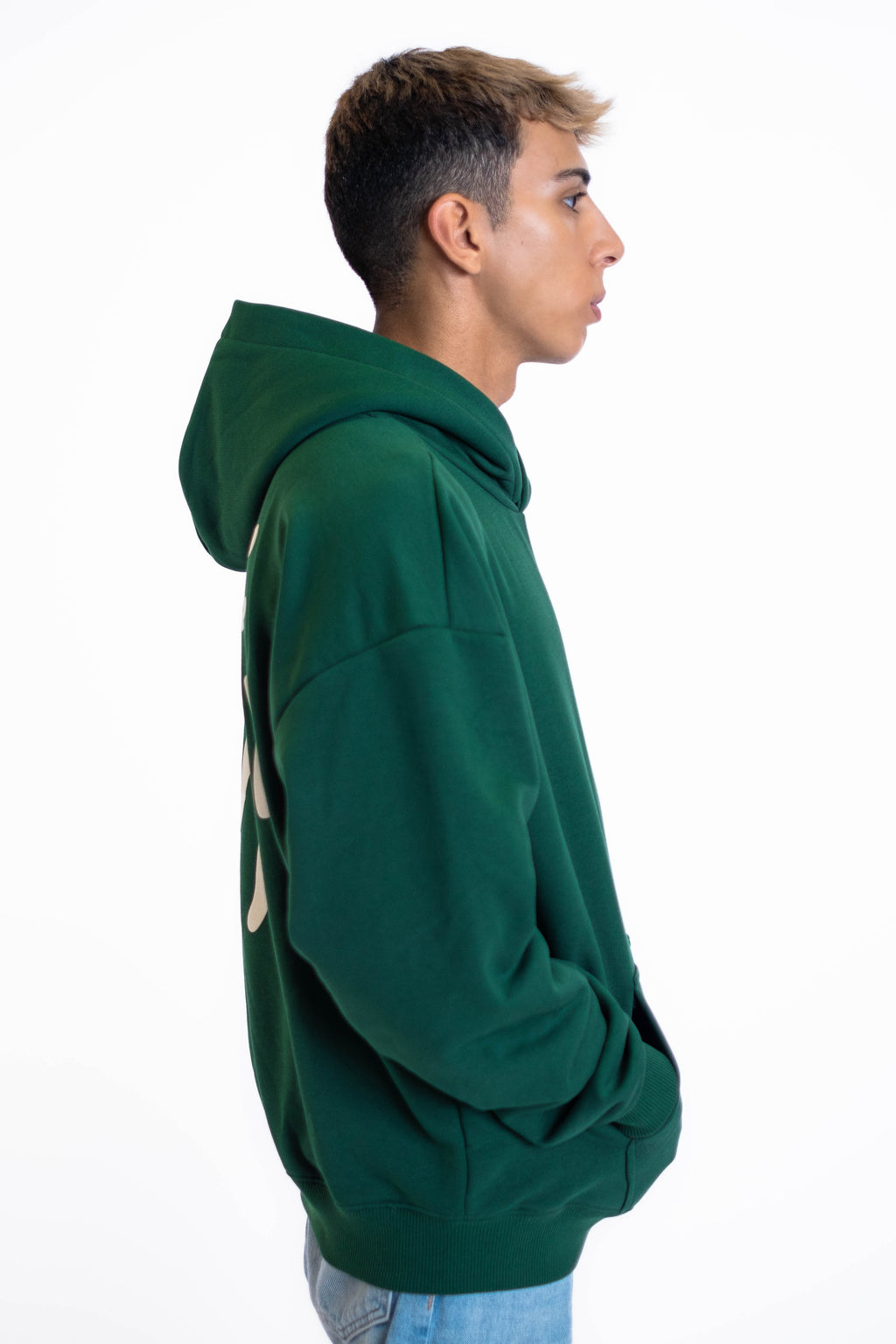 Oversized Hoodie „We made it“ - Dunkelgrün