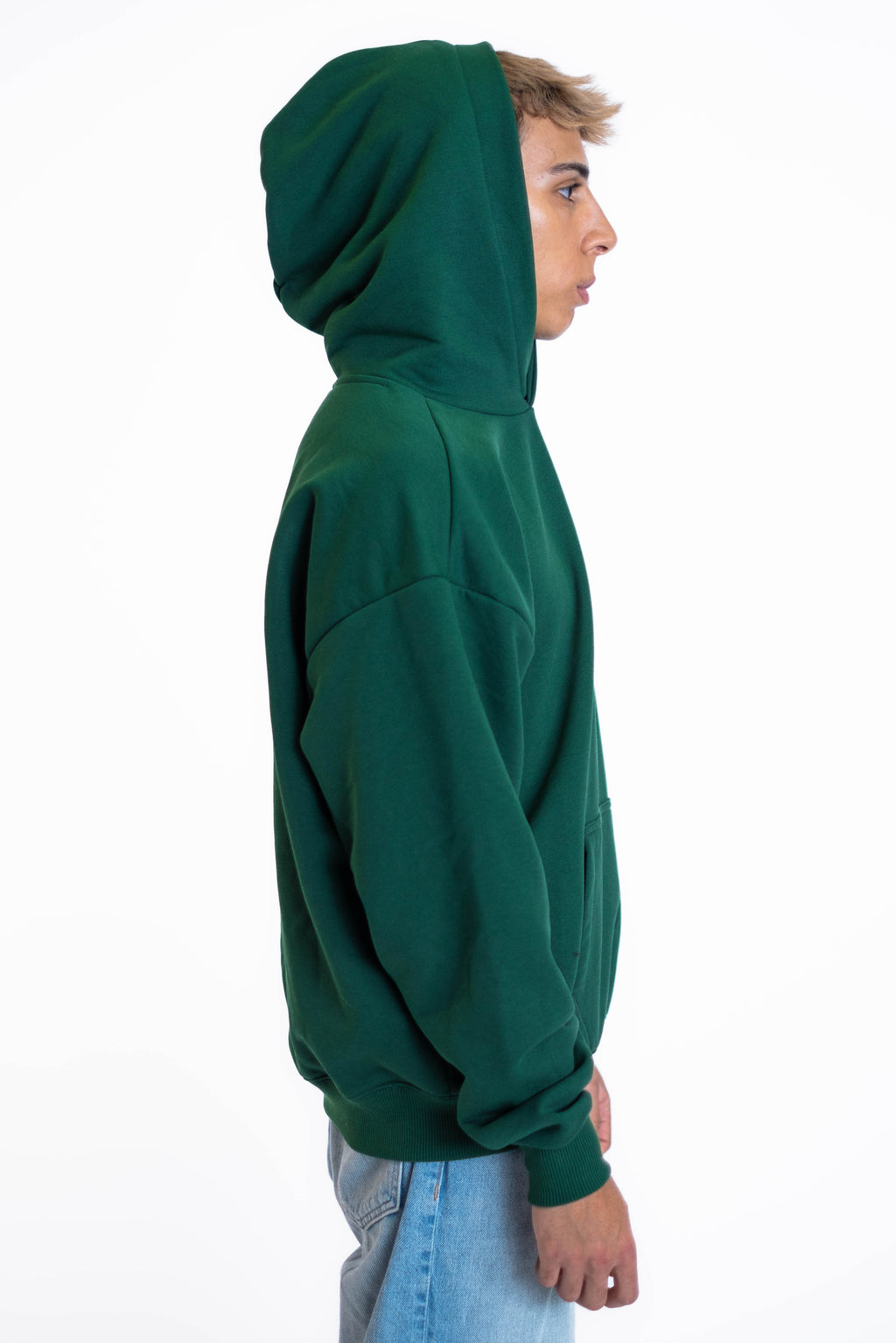 Oversized Hoodie „We made it“ - Dunkelgrün