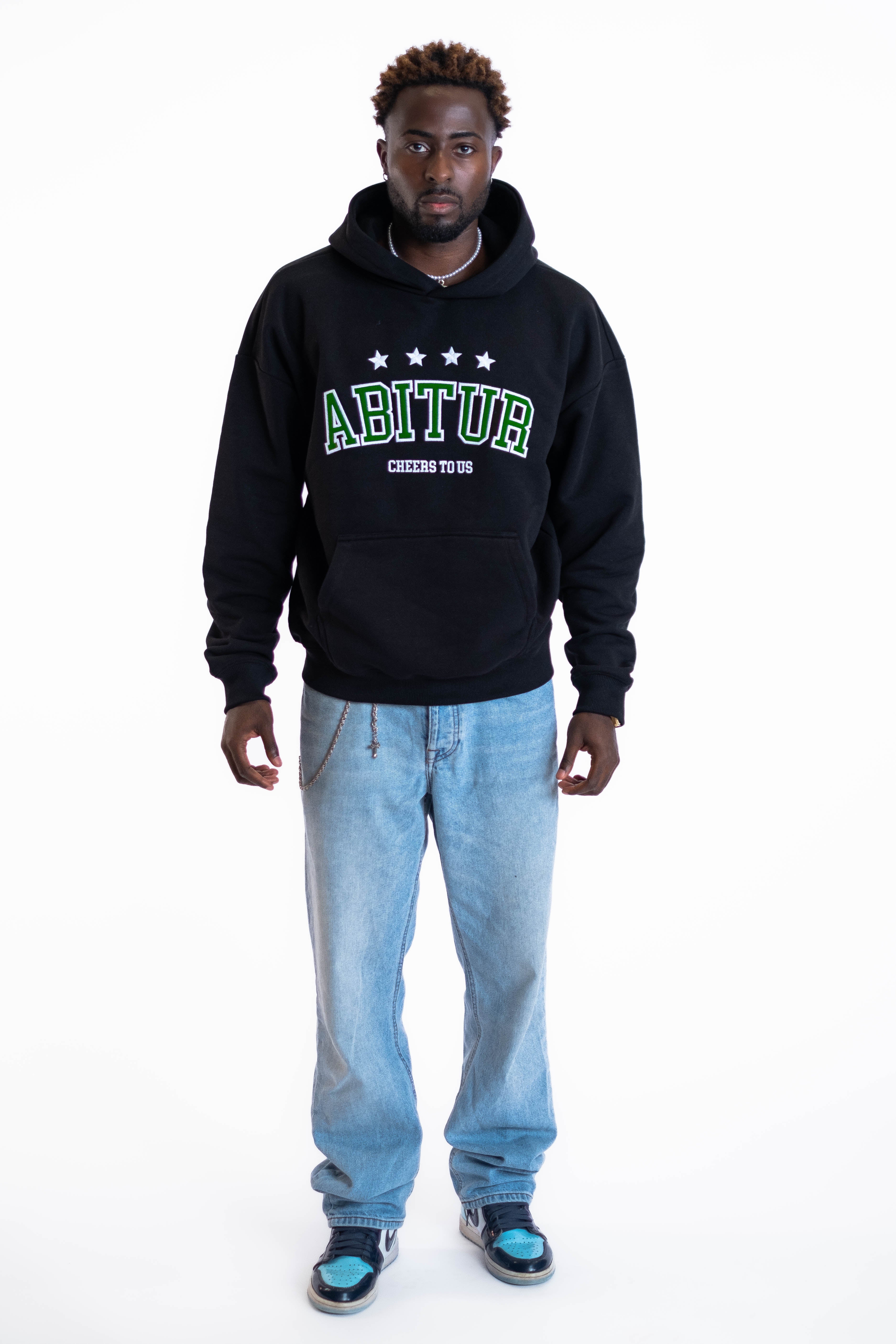 Oversized Hoodie „Abitur“ - Schwarz