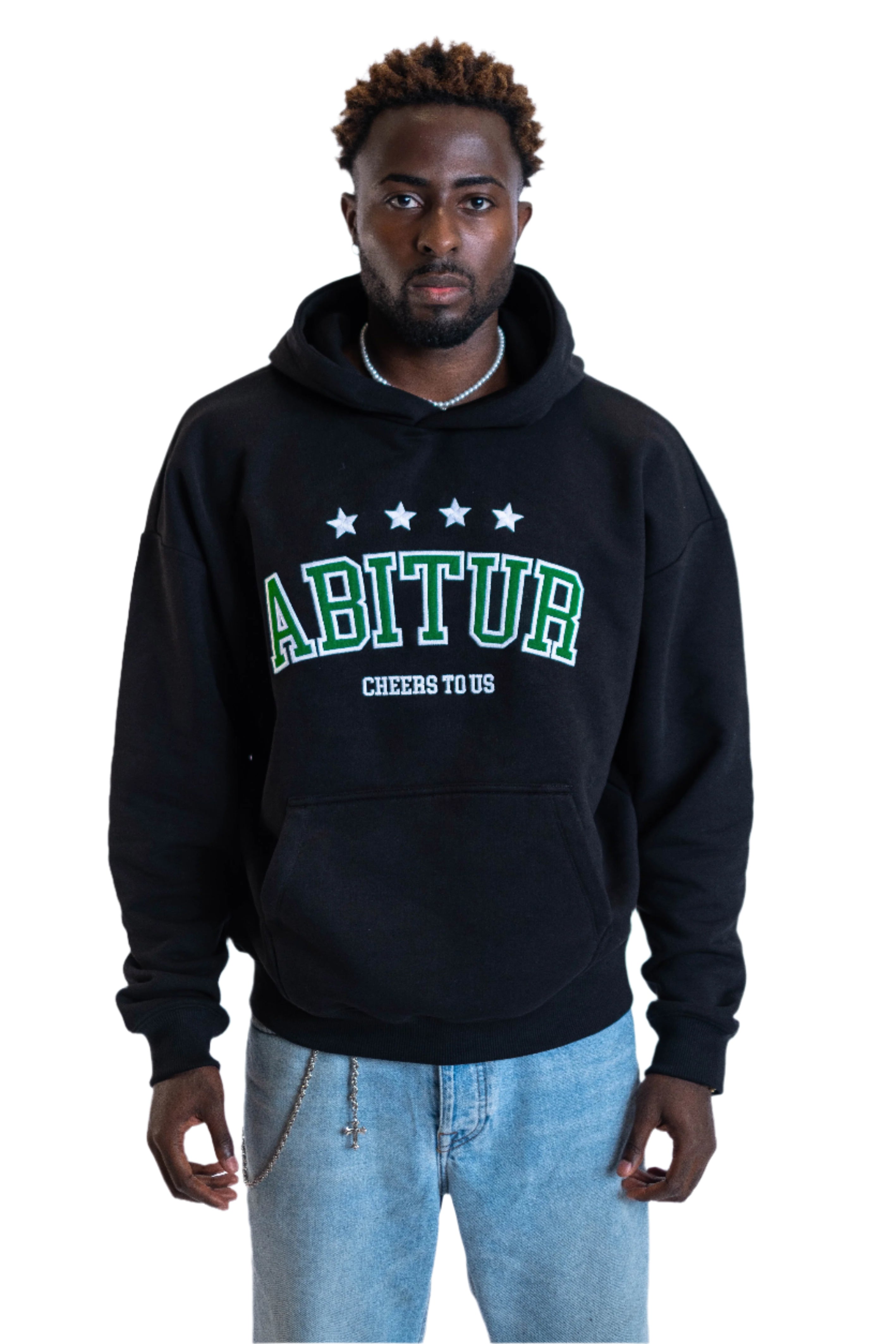 Oversized Hoodie „Abitur“ - Schwarz