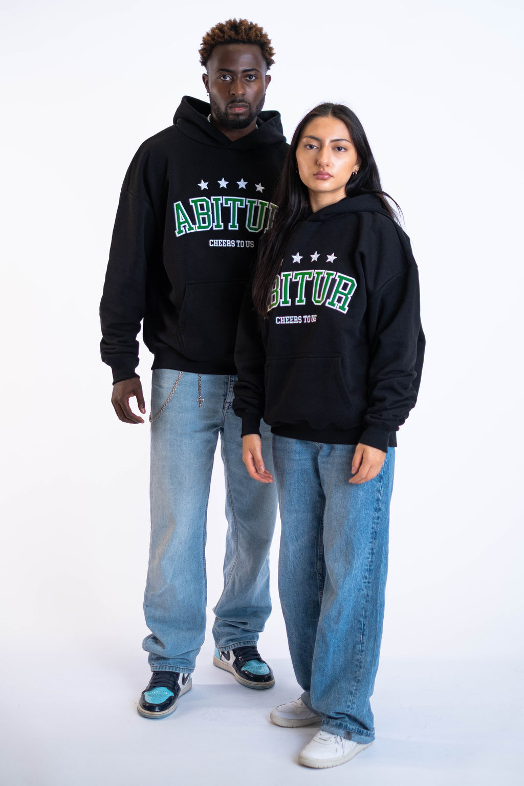 Oversized Hoodie „Abitur“ - Schwarz