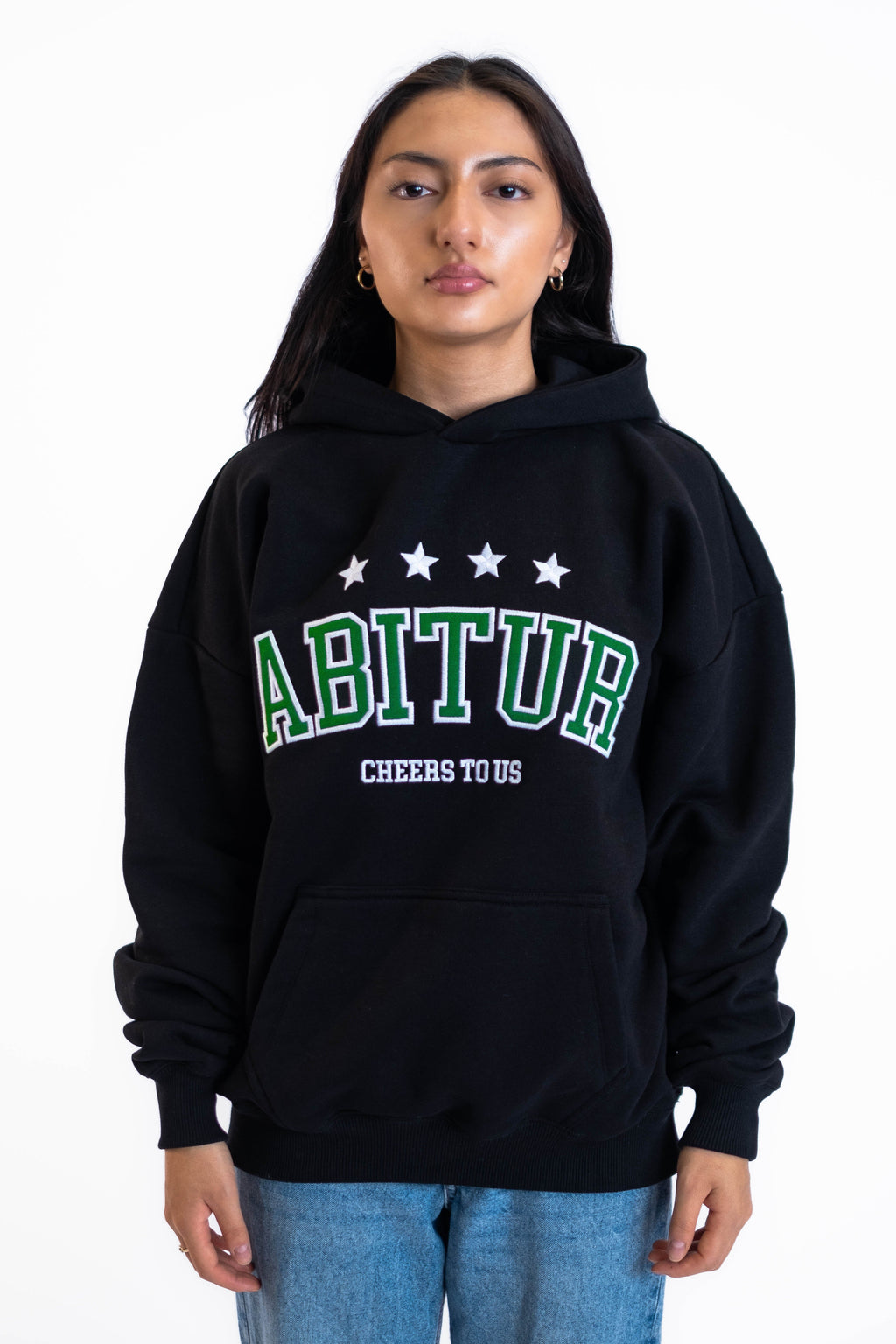Oversized Hoodie „Abitur“ - Schwarz
