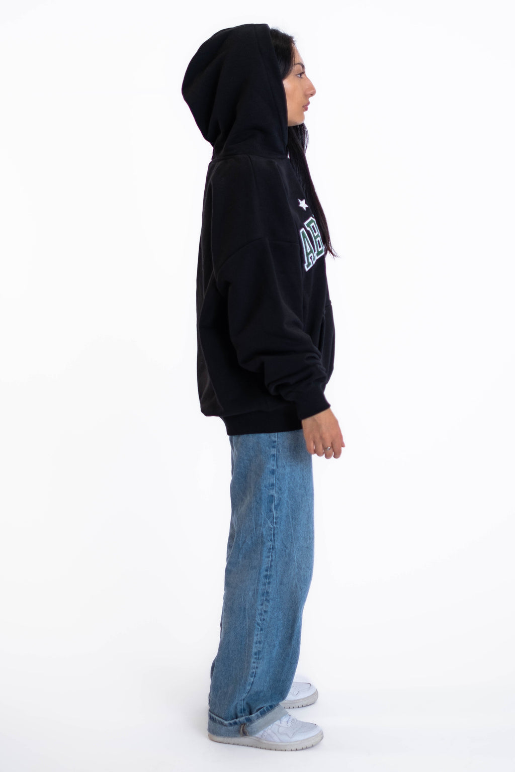 Oversized Hoodie „Abitur“ - Schwarz