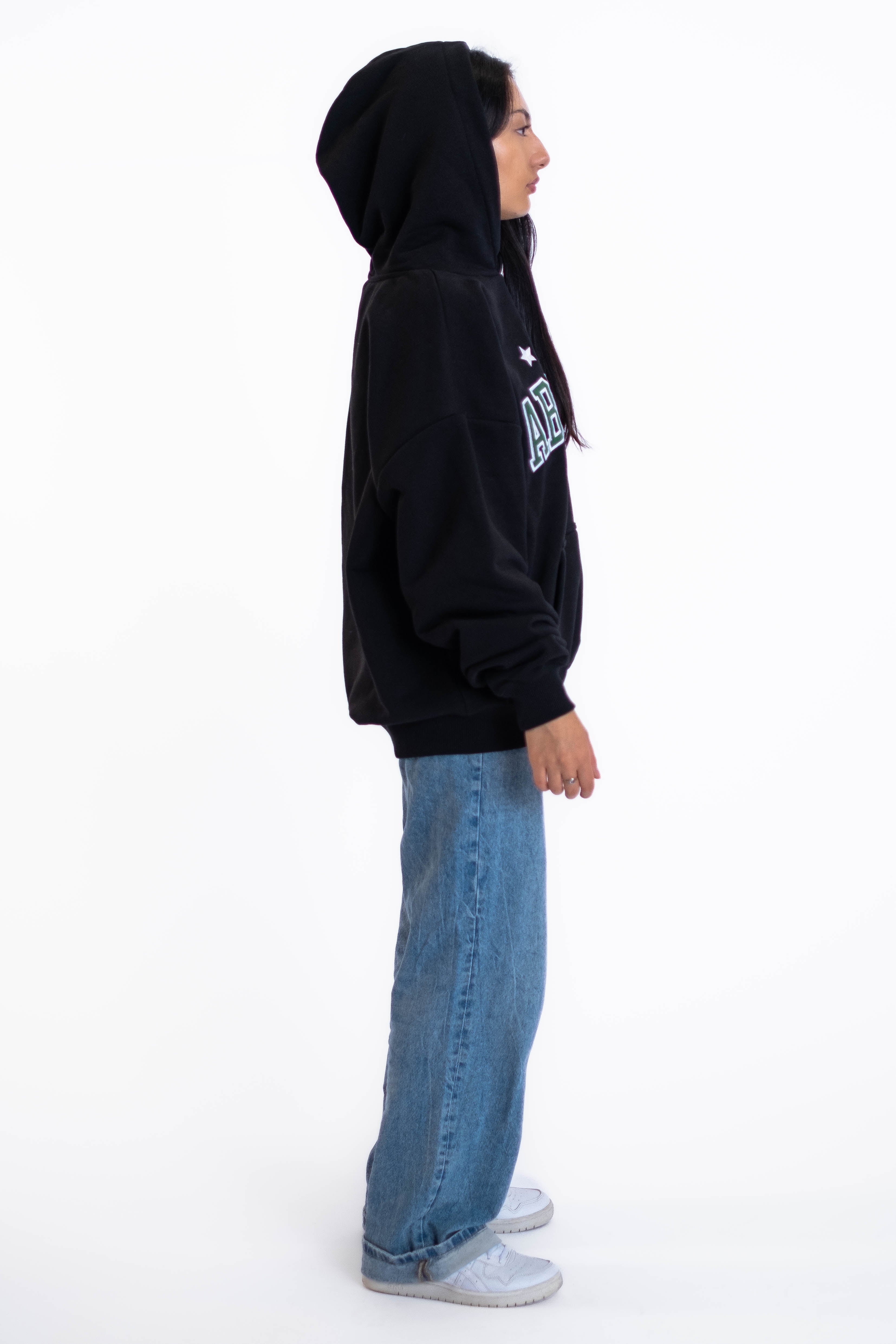 Oversized Hoodie „Abitur“ - Schwarz