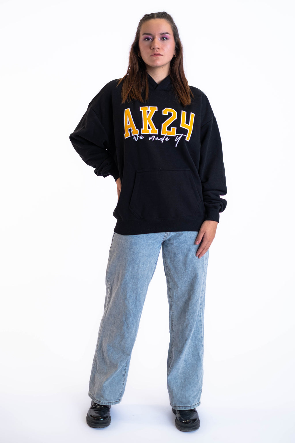 Oversize Hoodie „AK24“ - Schwarz