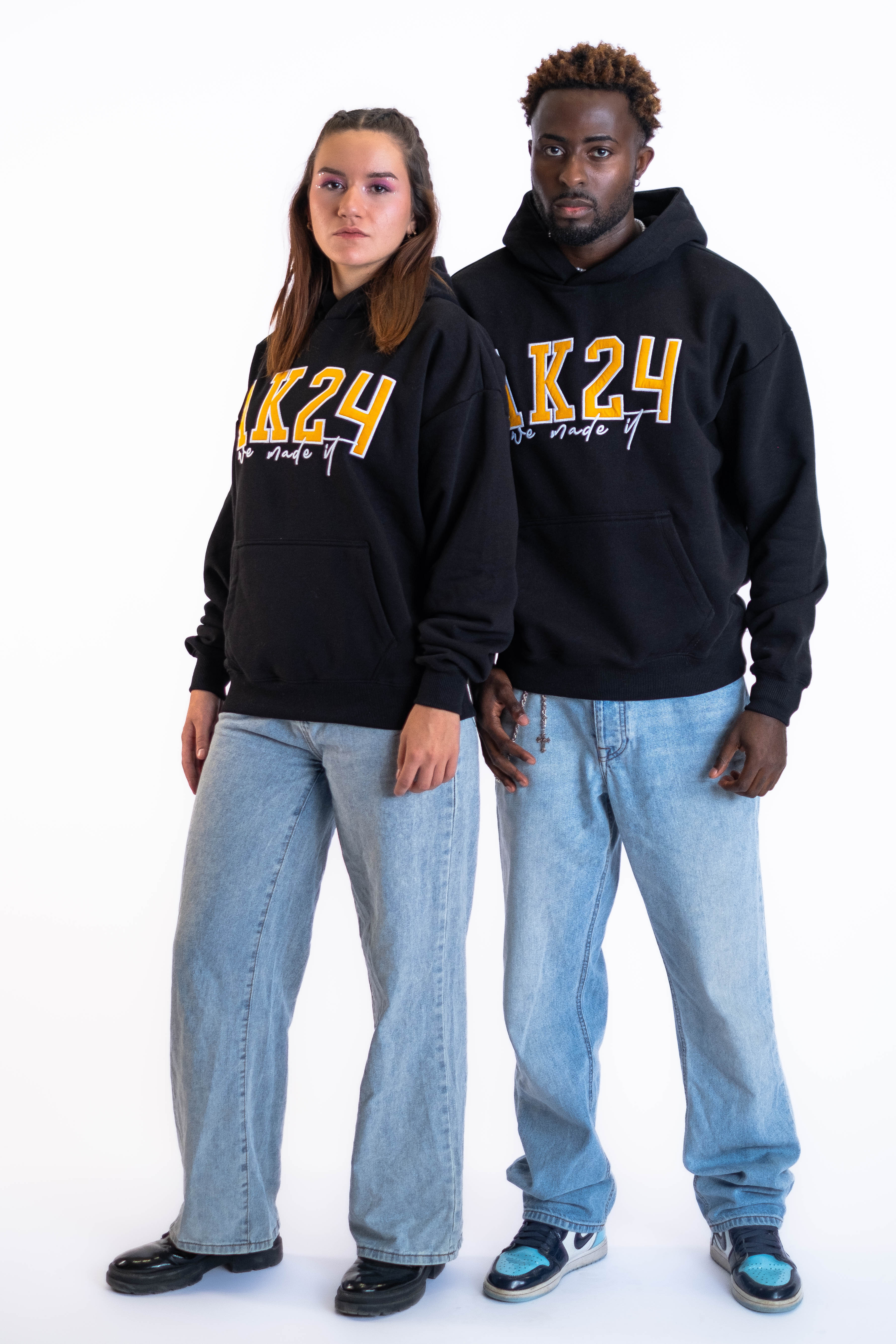 Oversize Hoodie „AK24“ - Schwarz