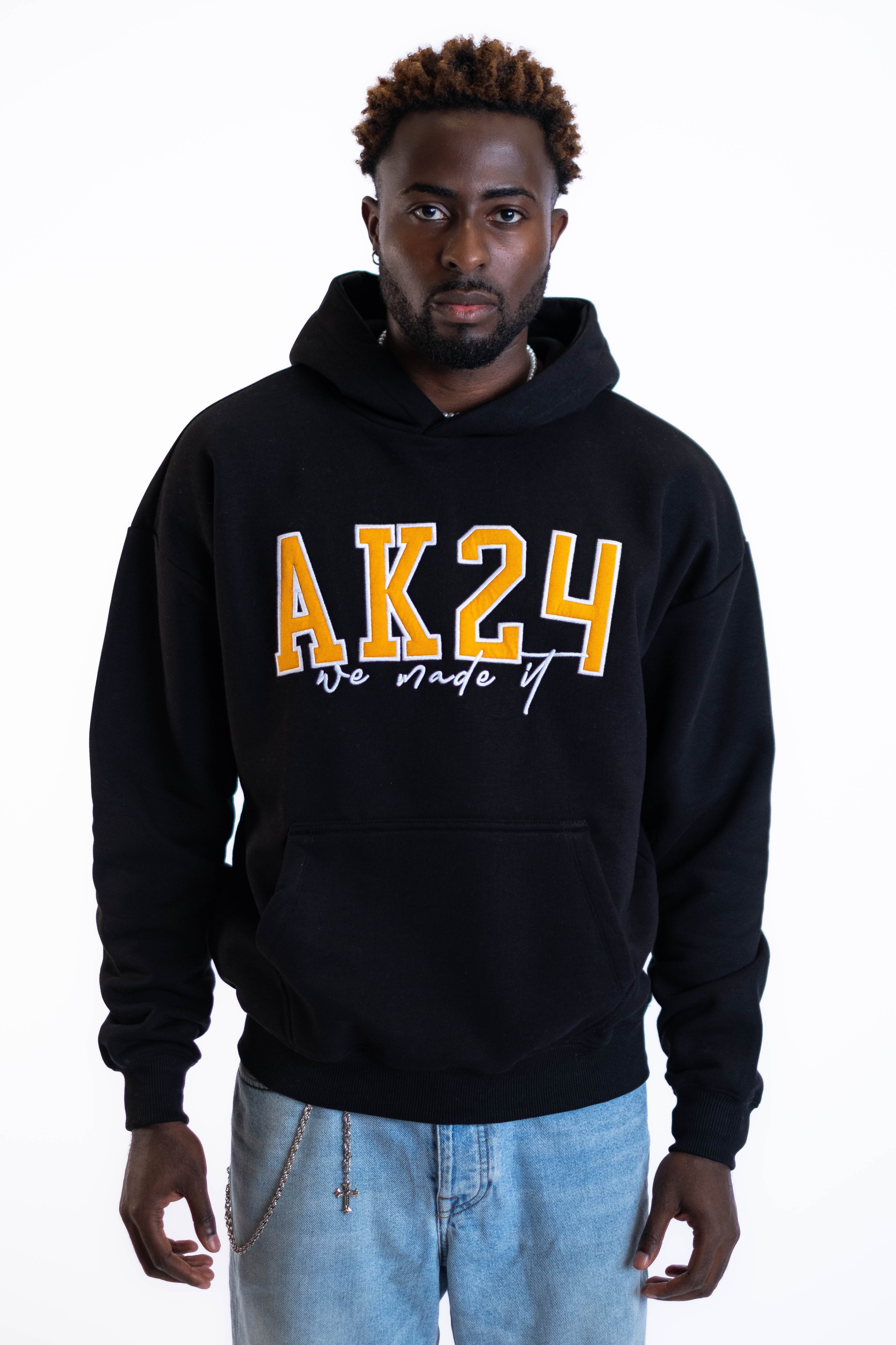 Oversize Hoodie „AK24“ - Schwarz