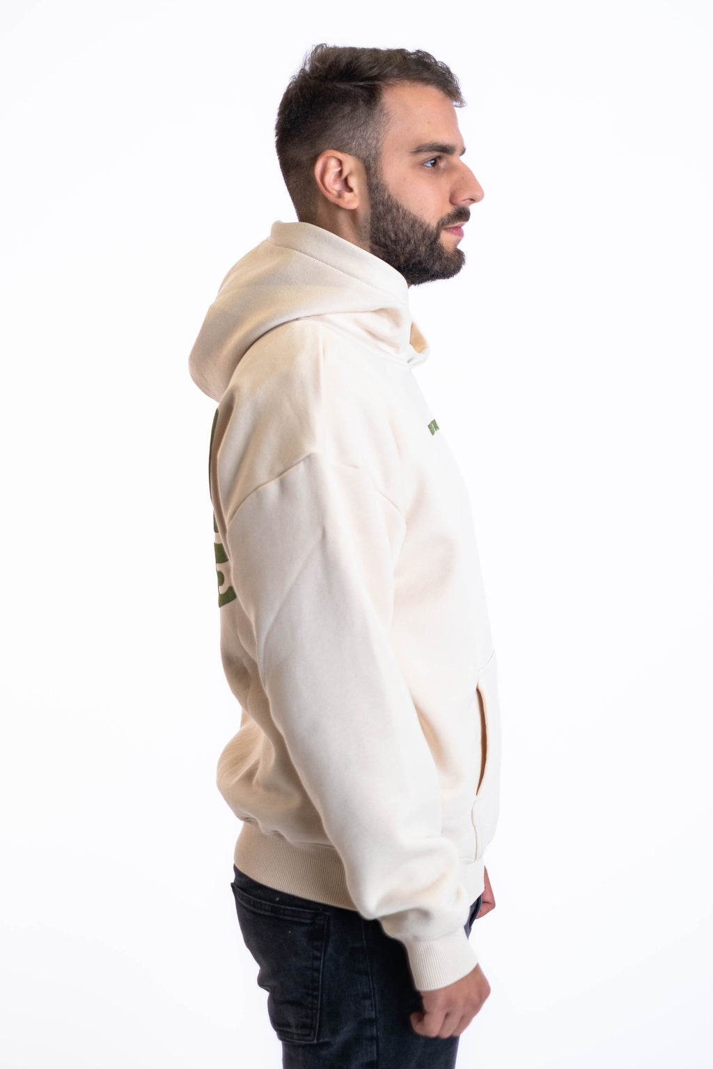 Oversized Hoodie „Finally Free“ - Beige