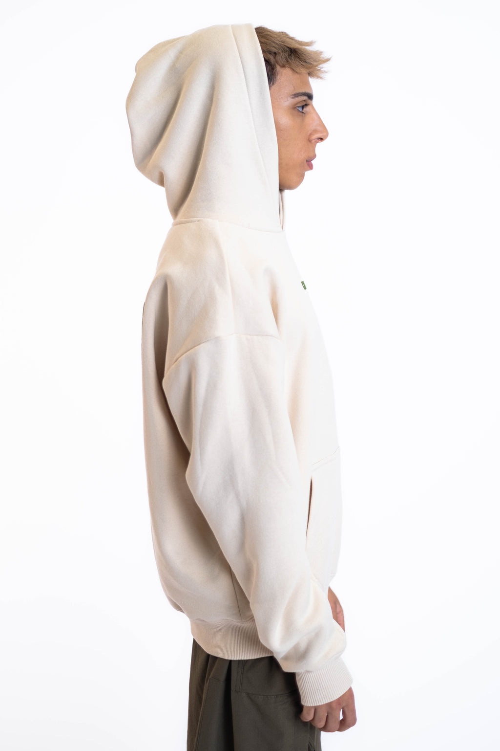 Oversized Hoodie „Finally Free“ - Beige