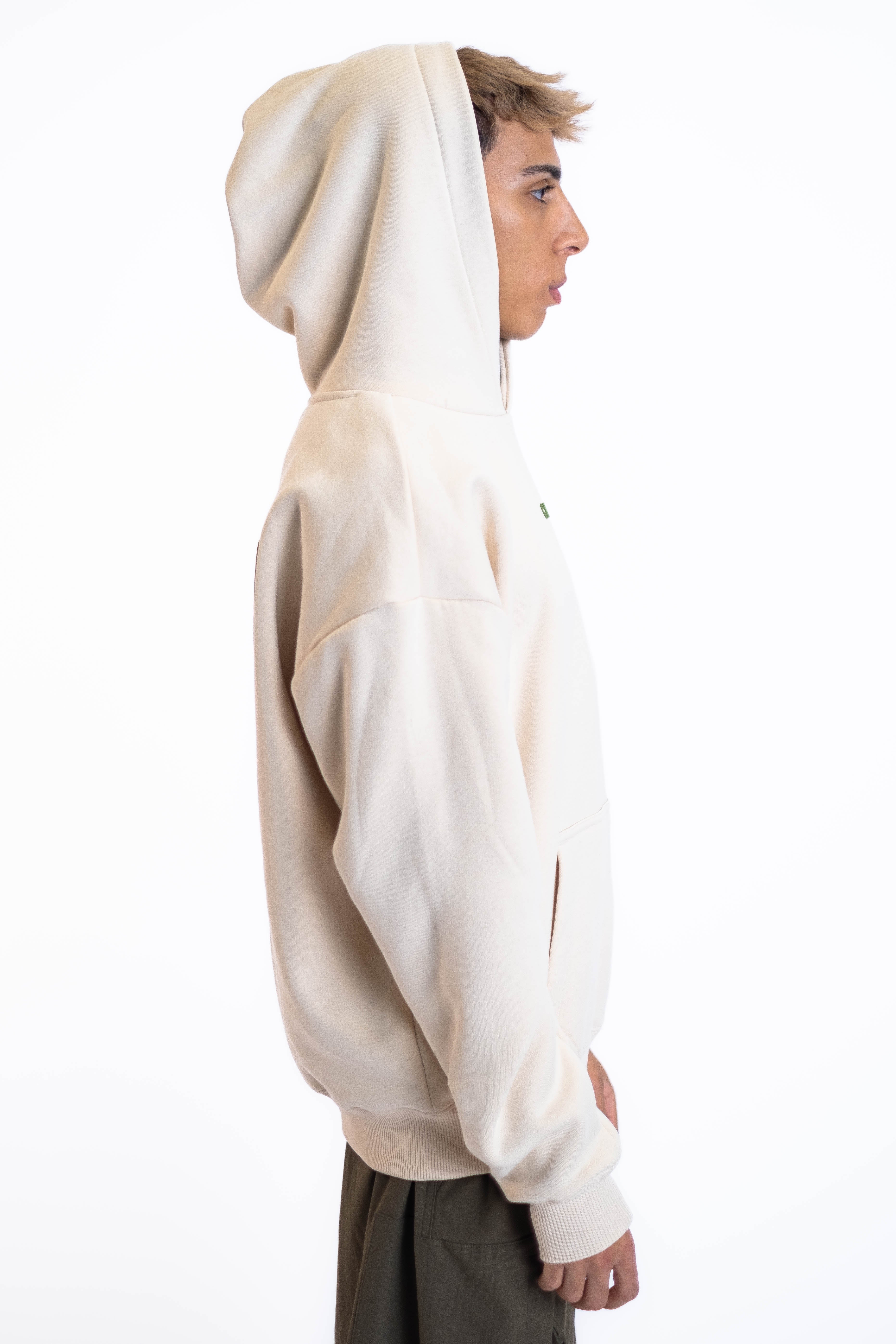 Oversized Hoodie „Finally Free“ - Beige