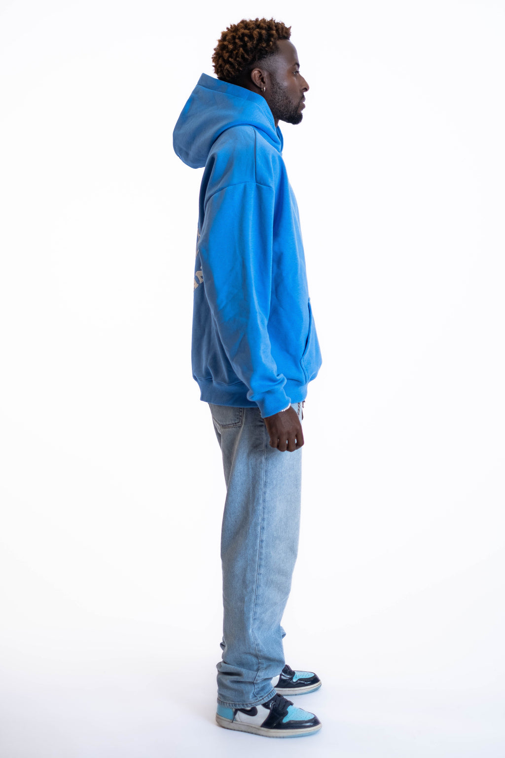 Oversized Hoodie „Planet“ - Blau