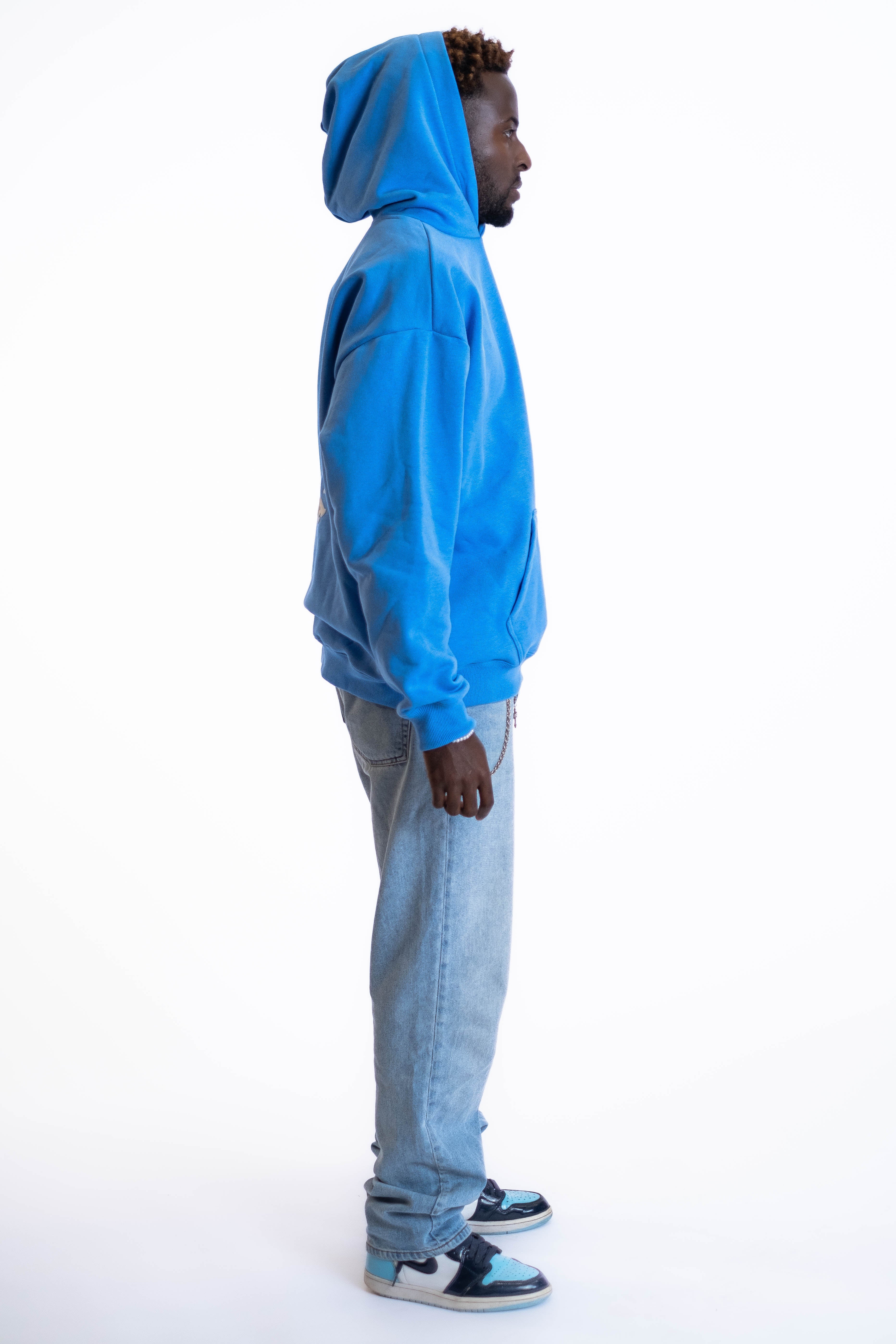 Oversized Hoodie „Planet“ - Blau