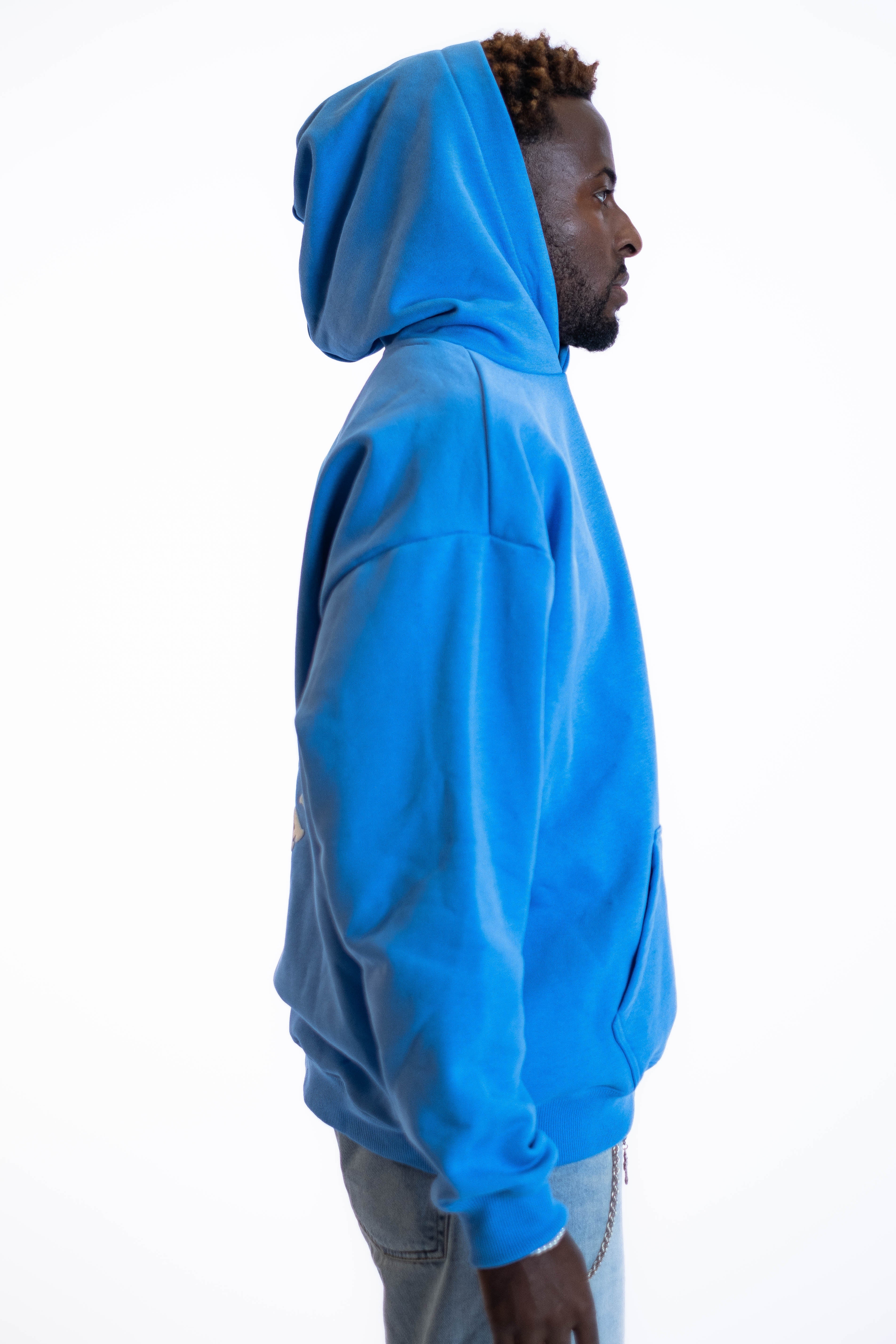 Oversized Hoodie „Planet“ - Blau
