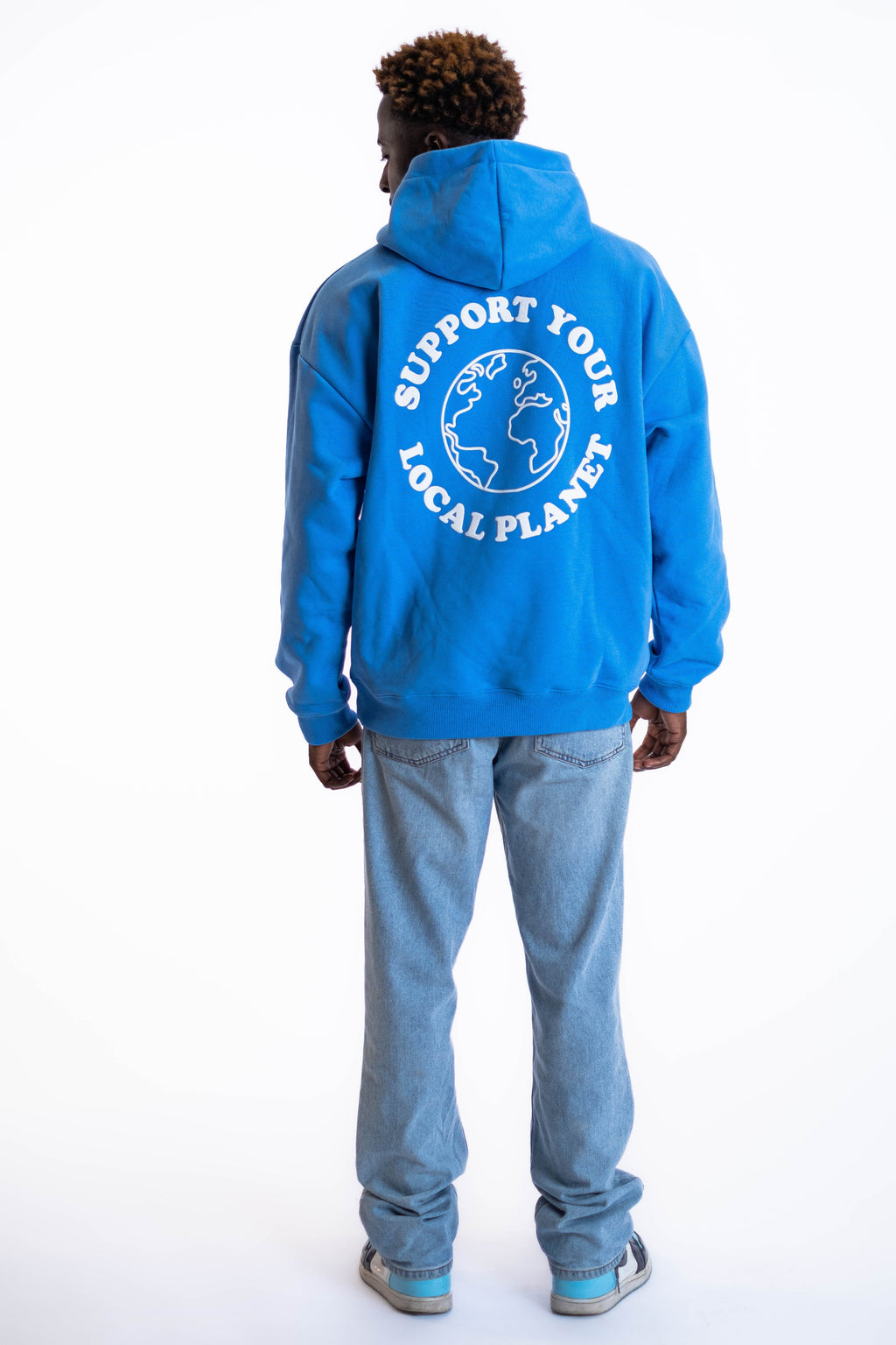 Oversized Hoodie „Planet“ - Blau