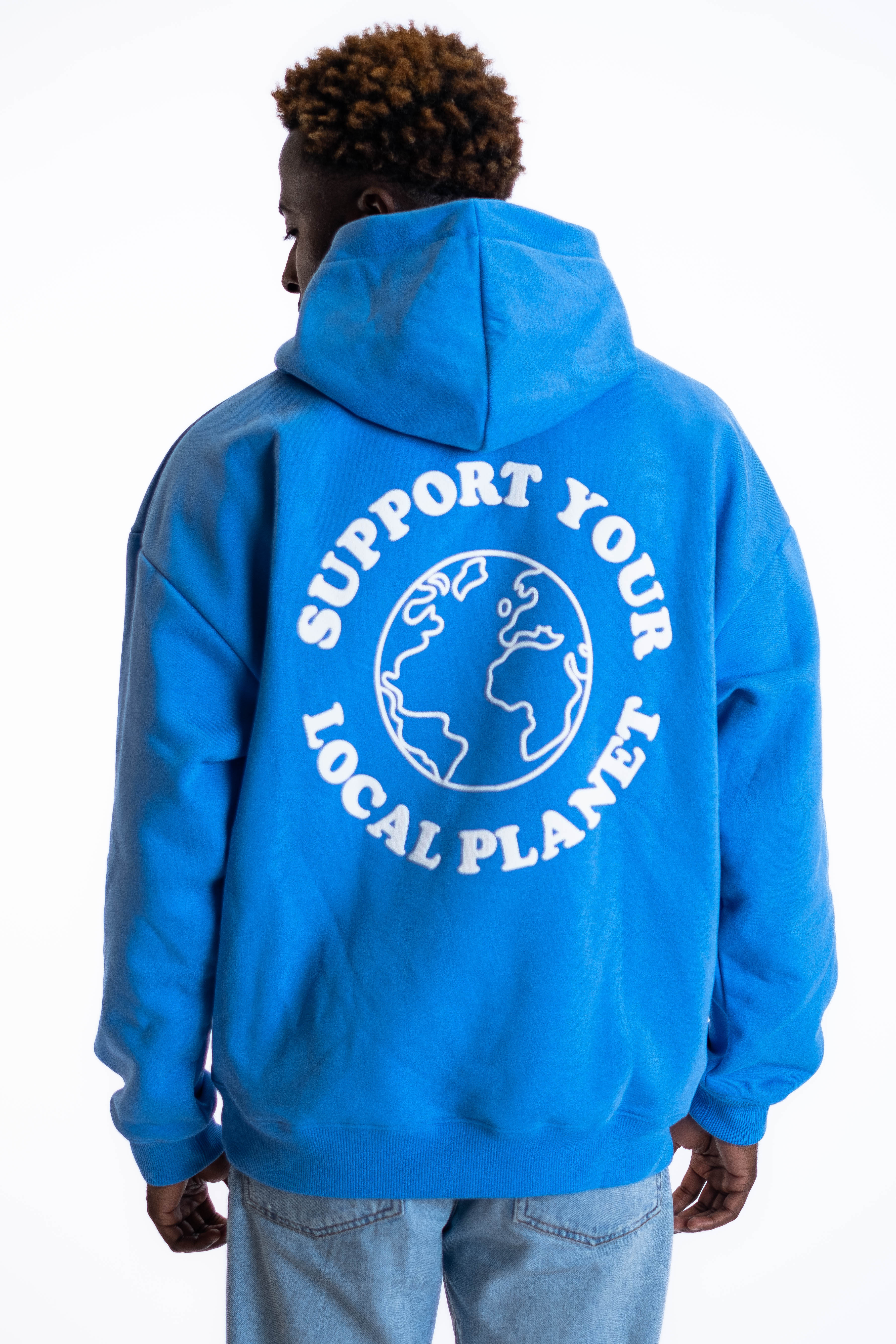 Oversized Hoodie „Planet“ - Blau