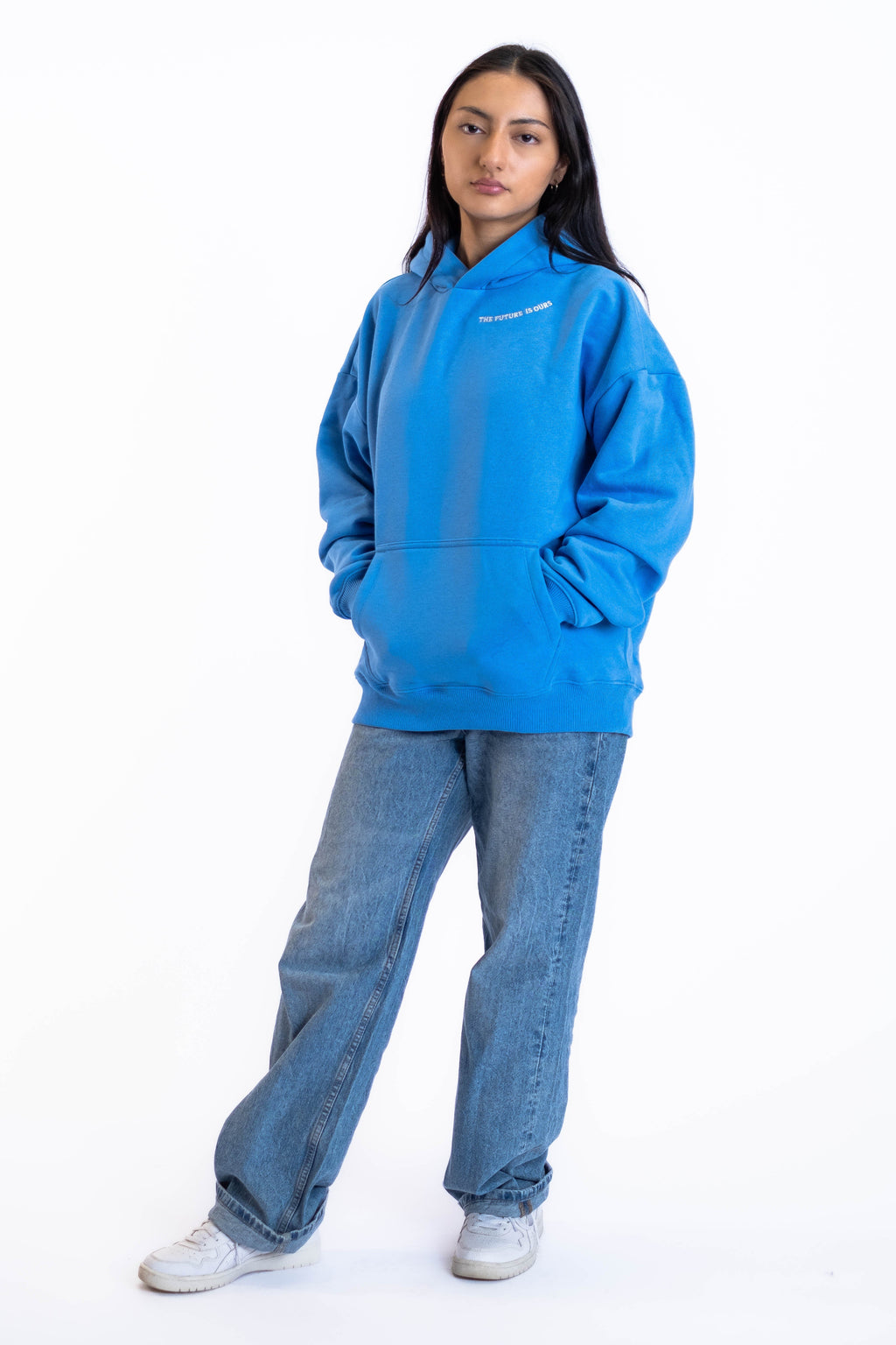 Oversized Hoodie „Planet“ - Blau