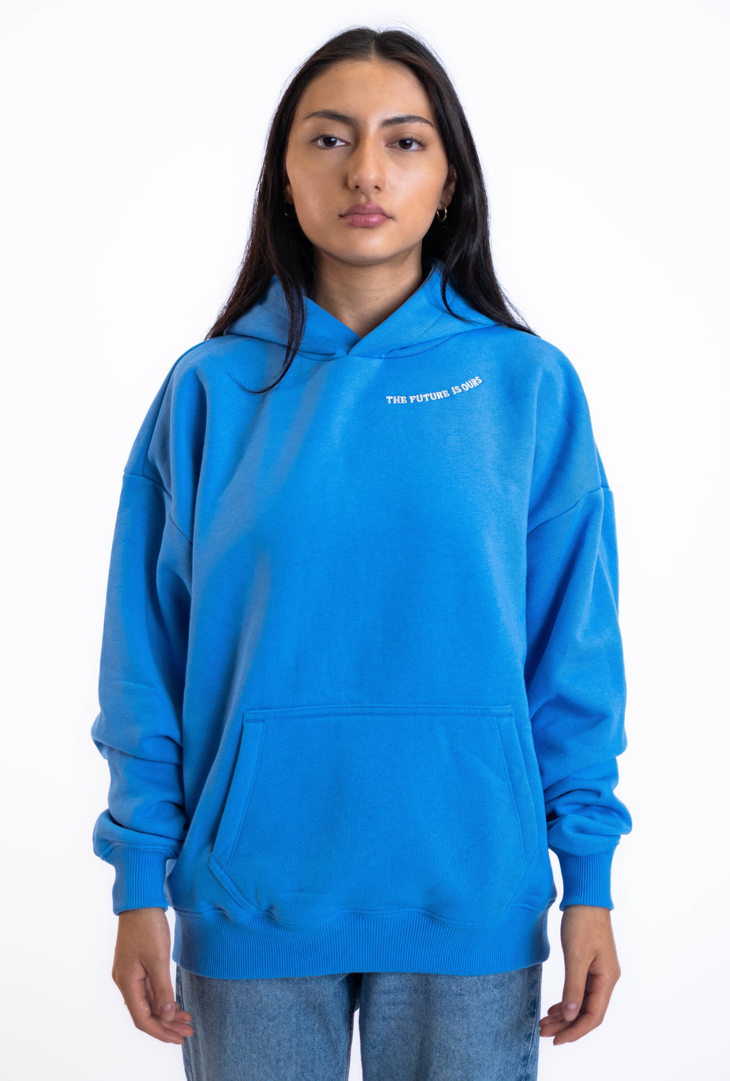 Oversized Hoodie „Planet“ - Blau