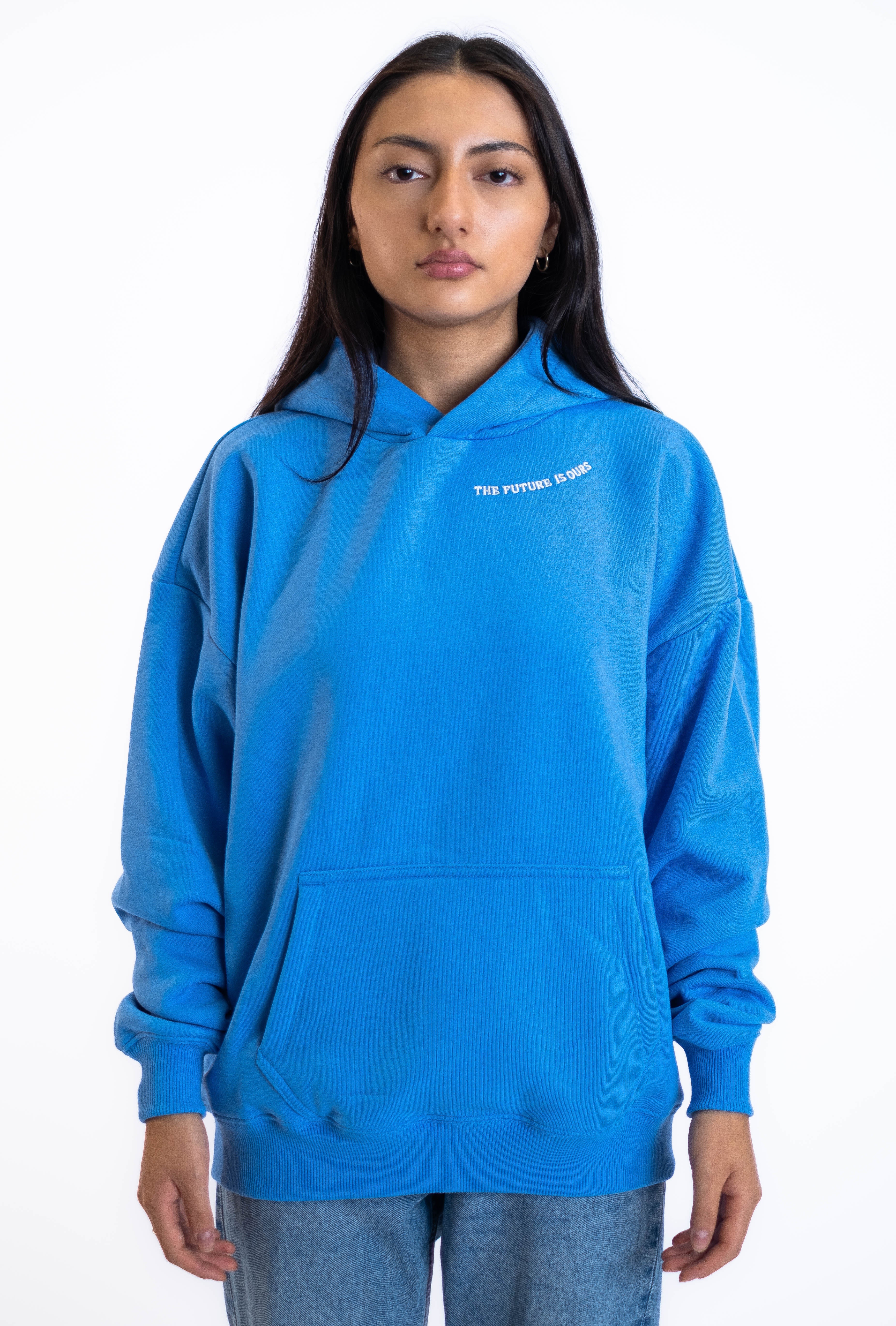 Oversized Hoodie „Planet“ - Blau
