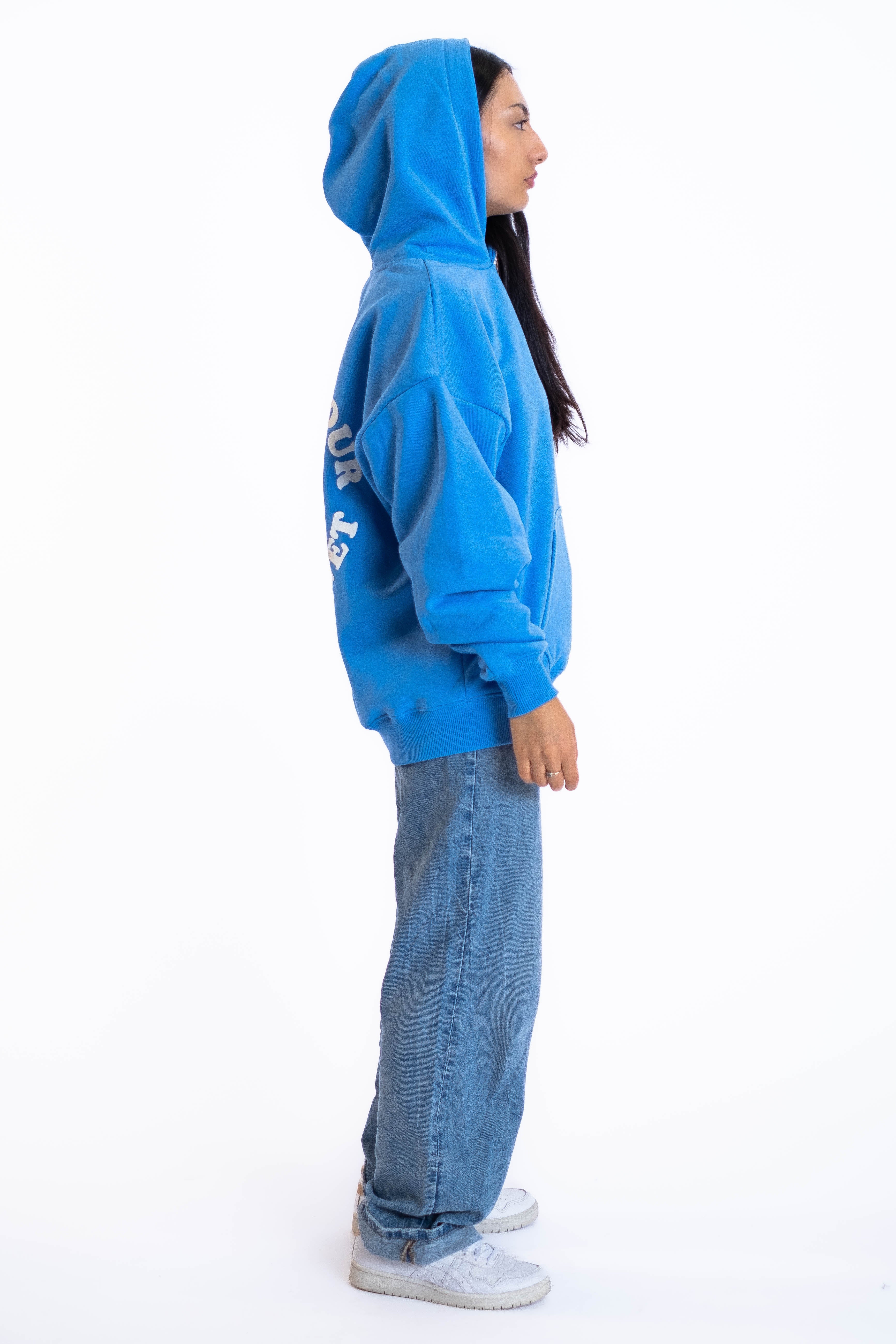 Oversized Hoodie „Planet“ - Blau