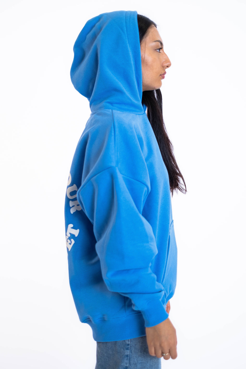 Oversized Hoodie „Planet“ - Blau