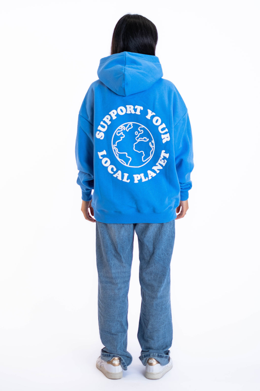 Oversized Hoodie „Planet“ - Blau
