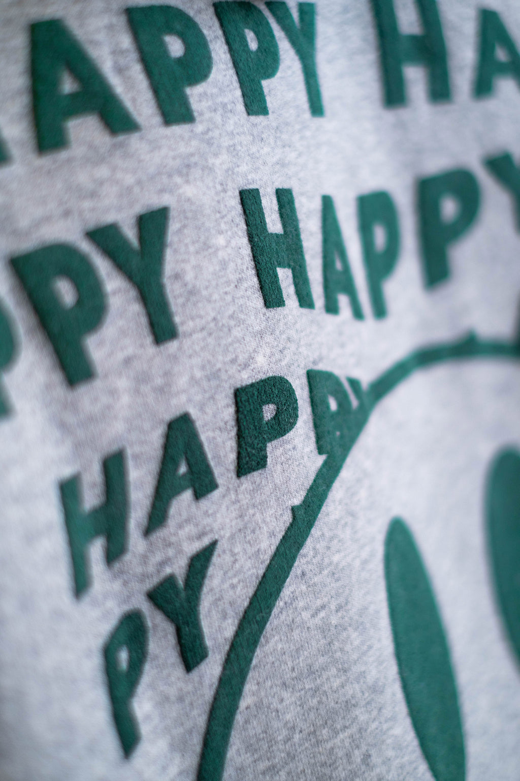 Oversized Hoodie „Smile“ - Hellgrau