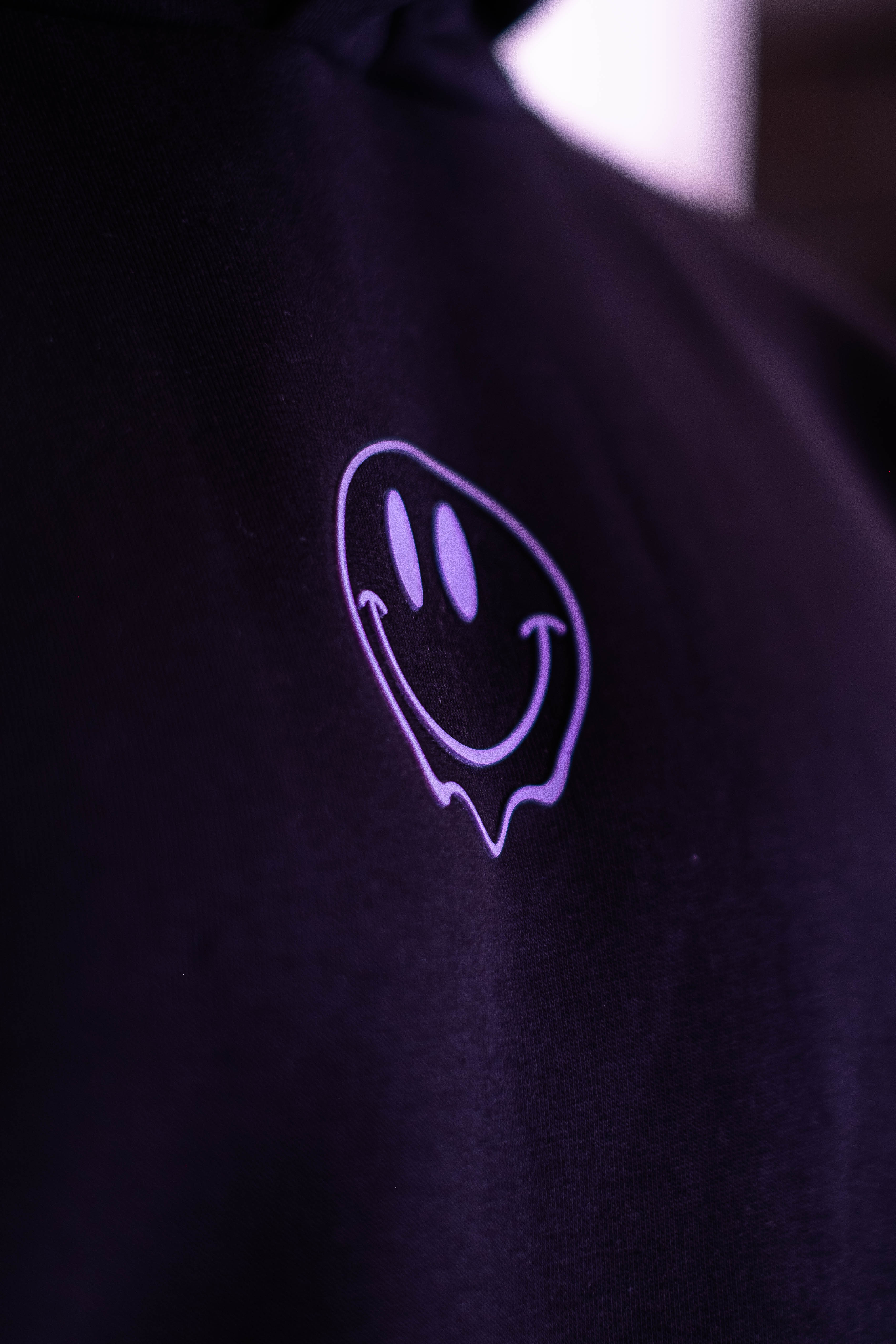 Oversized Hoodie „Smile“ - Schwarz