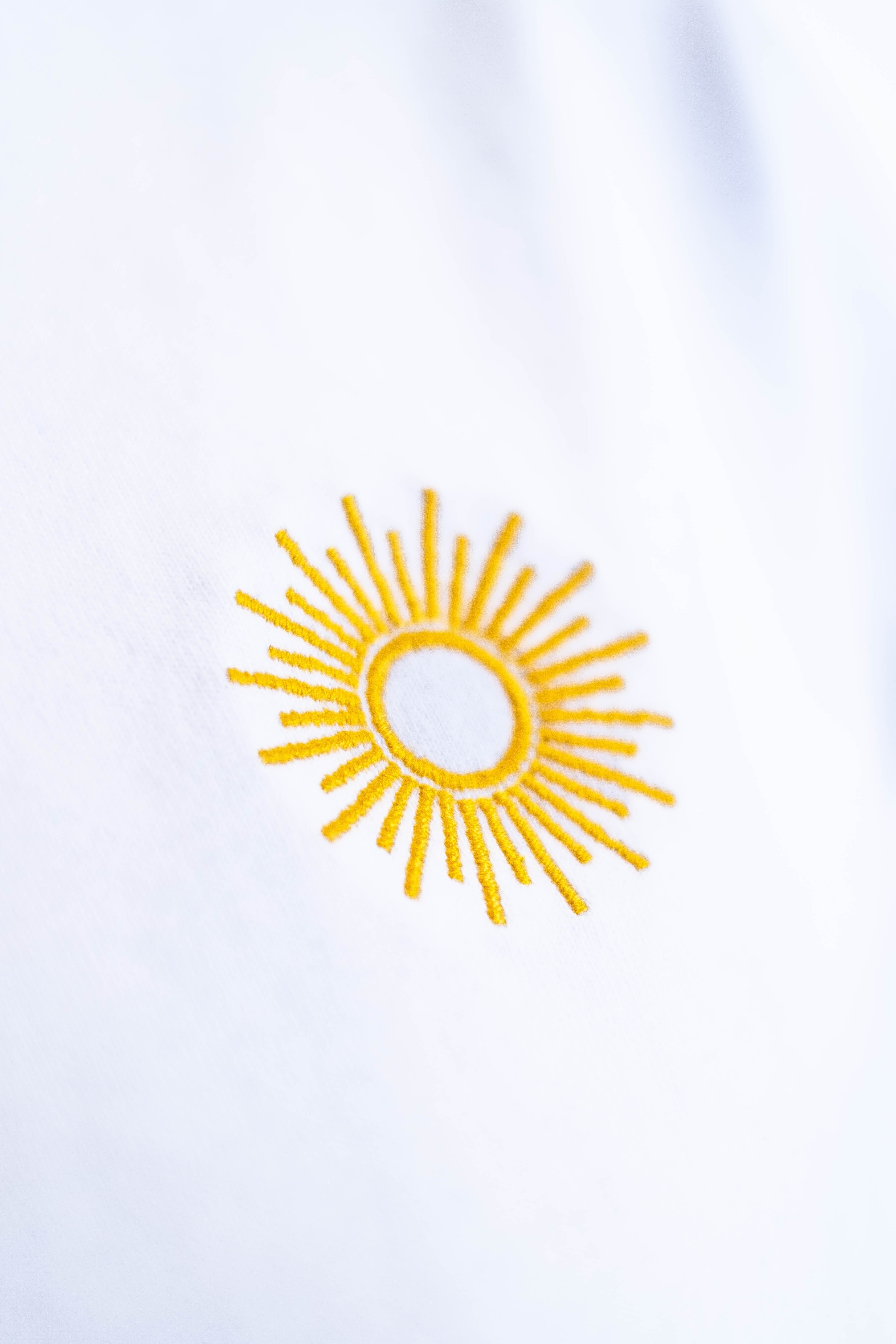 Oversized Tee „Sun“ - Weiß