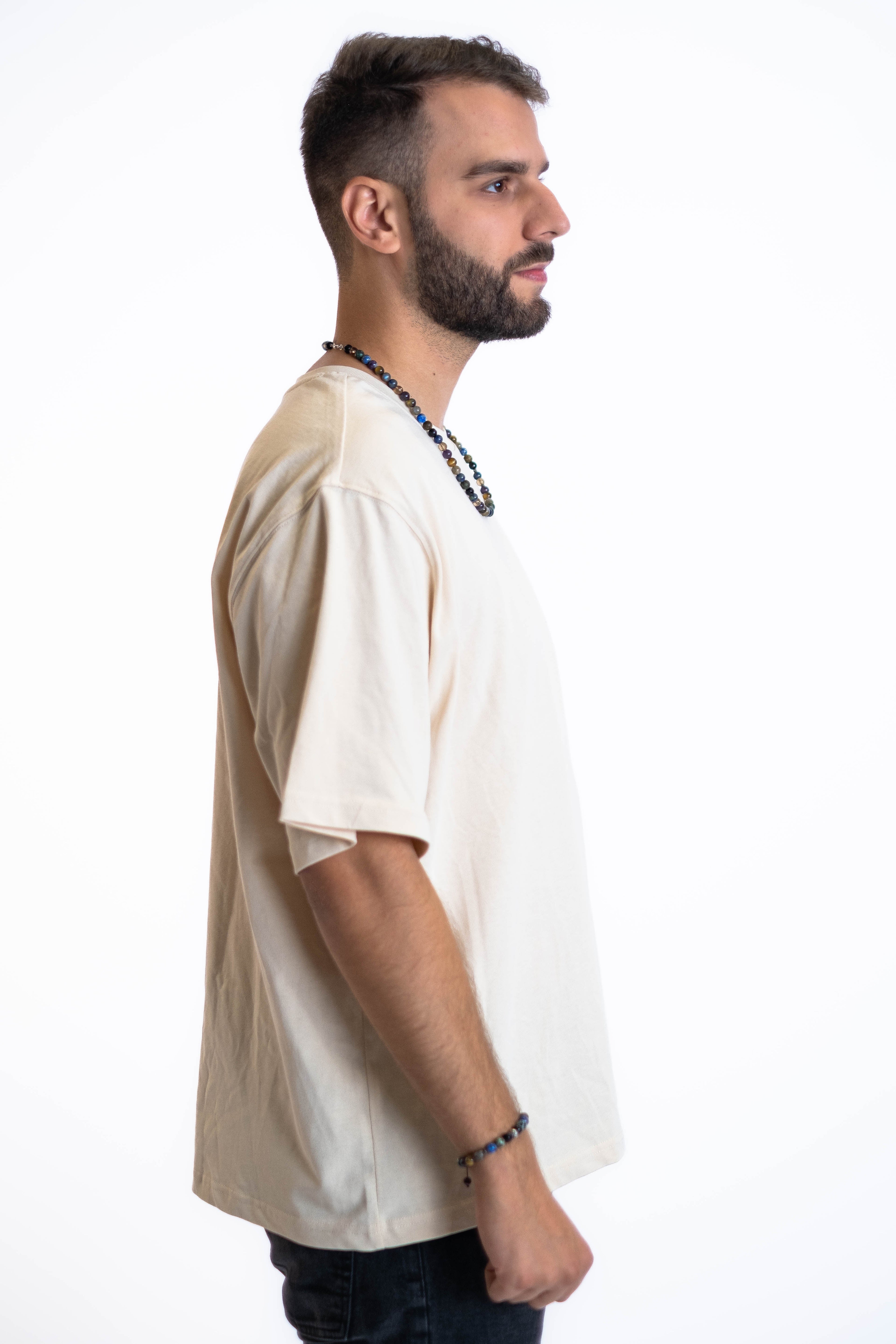 Oversized Tee „Cheers to us“ - Beige