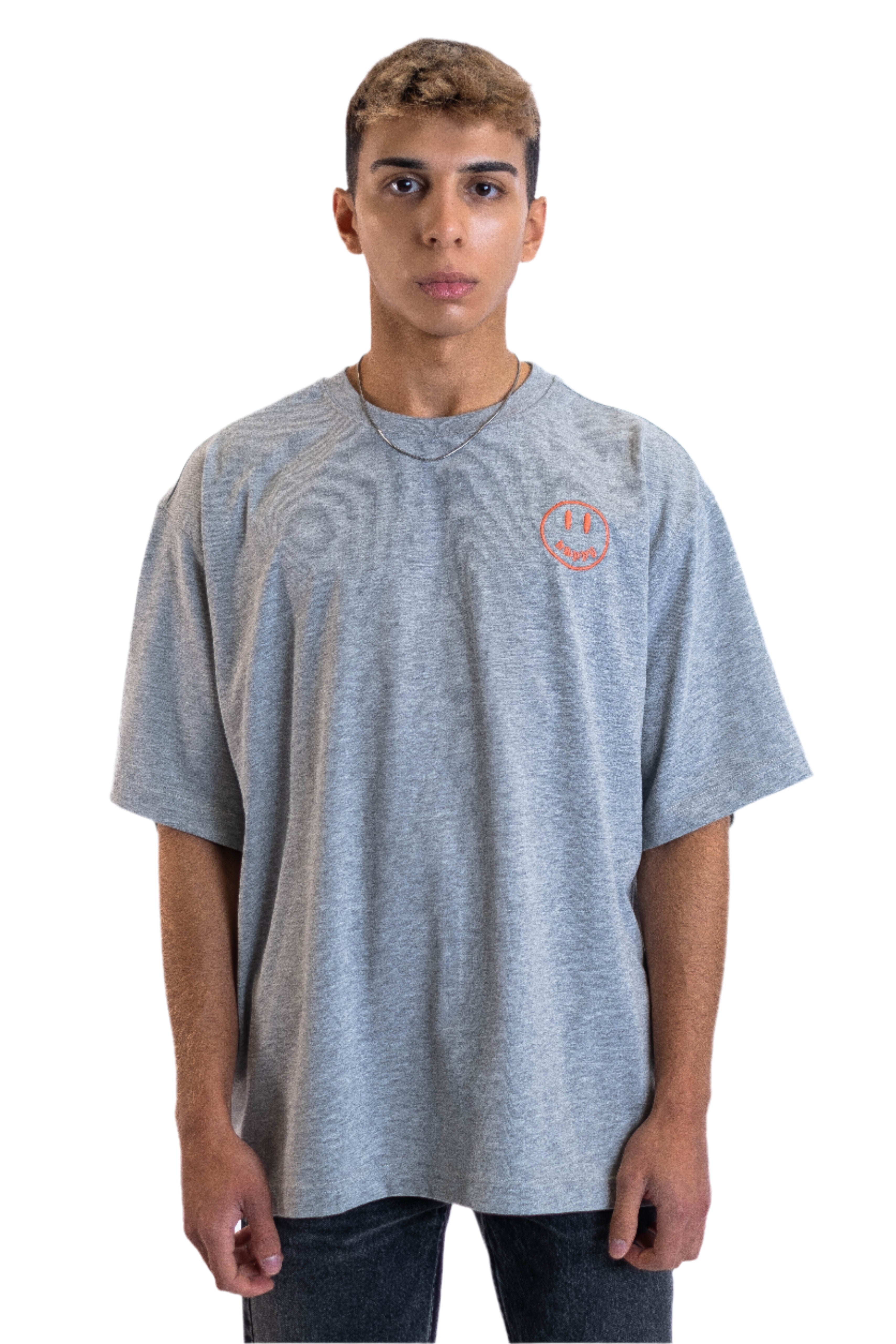 Oversized Tee „Cheers to us“ - Hellgrau