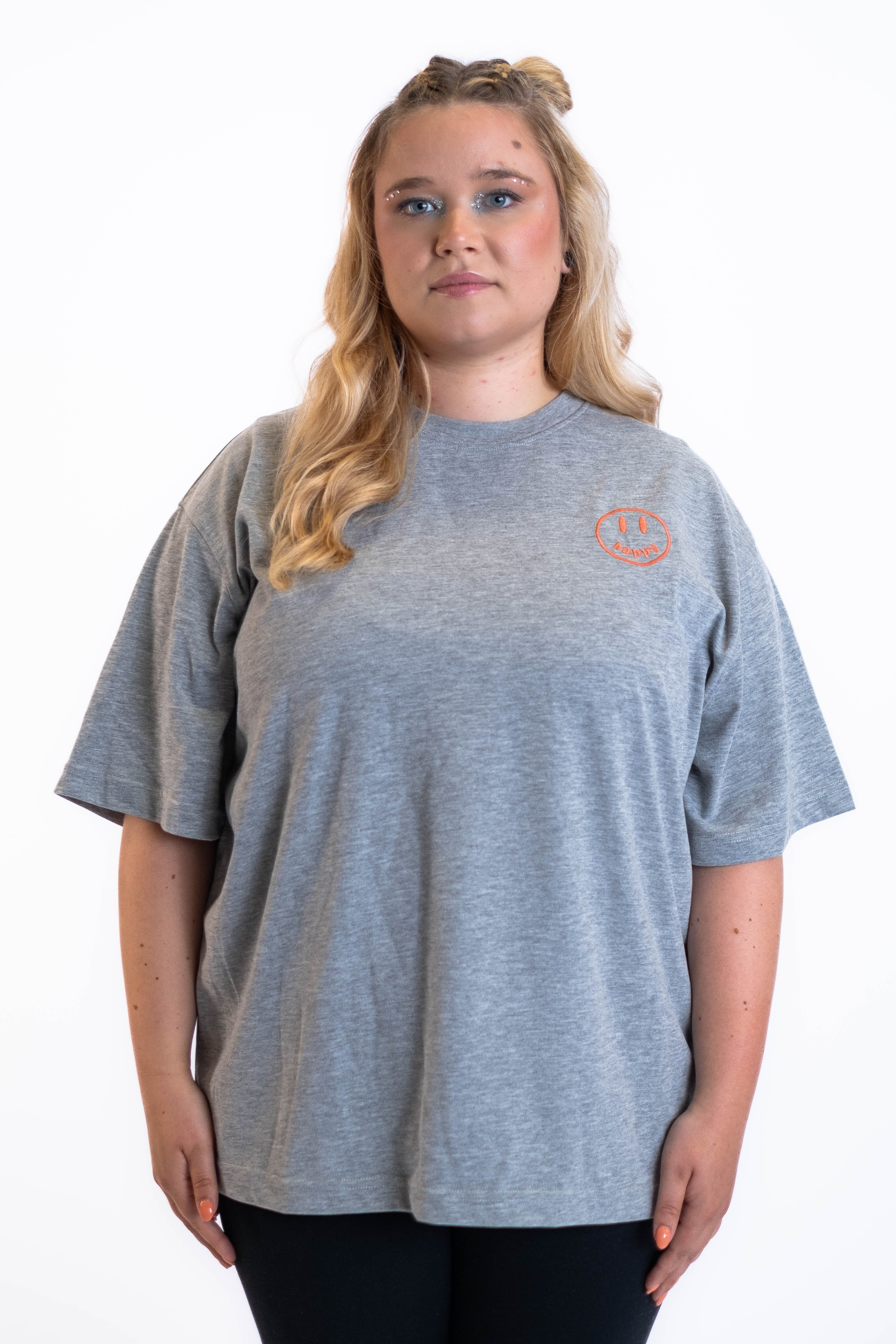 Oversized Tee „Cheers to us“ - Hellgrau