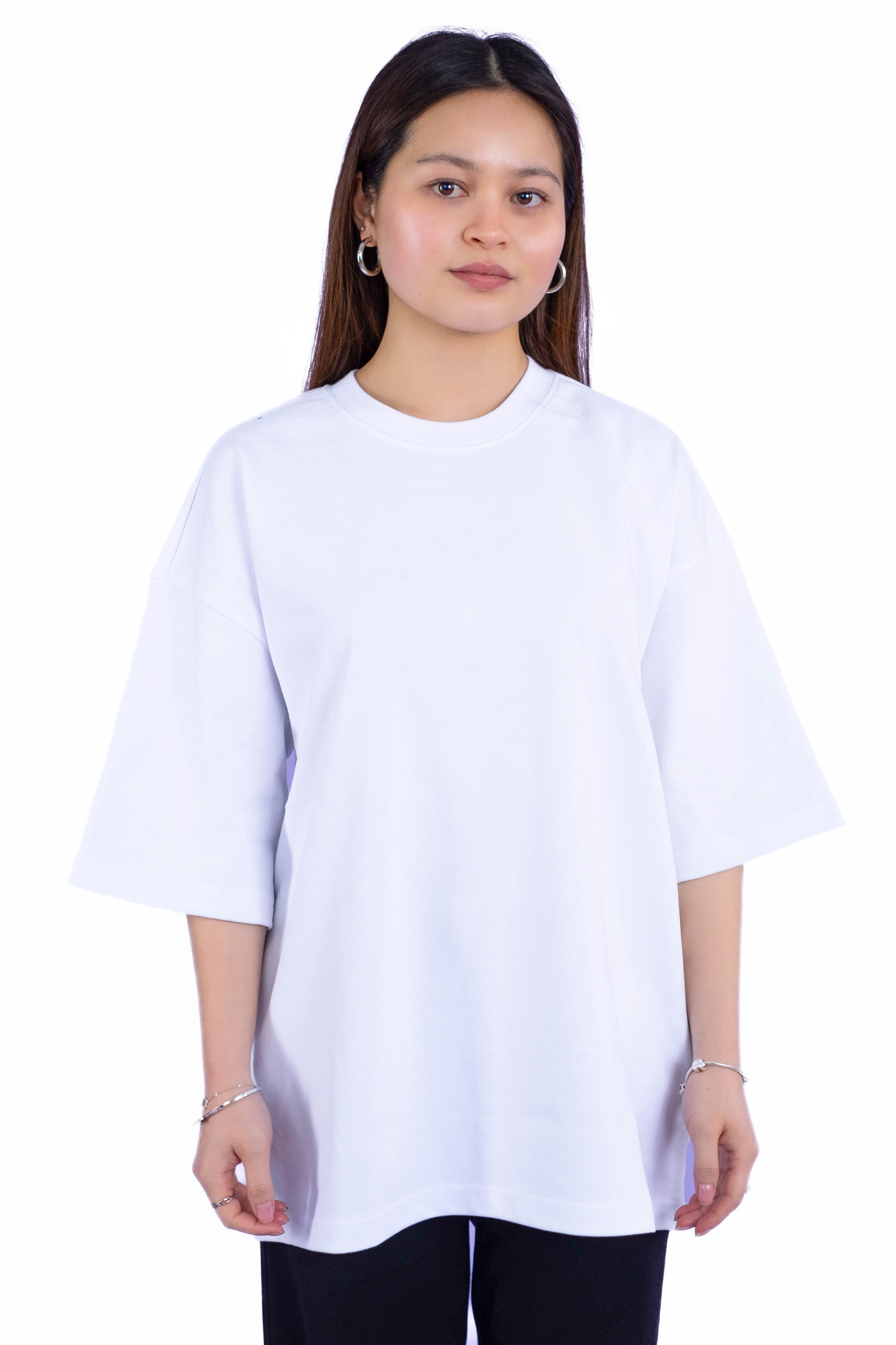 Oversize Tee „We-Did-It“ - Weiß
