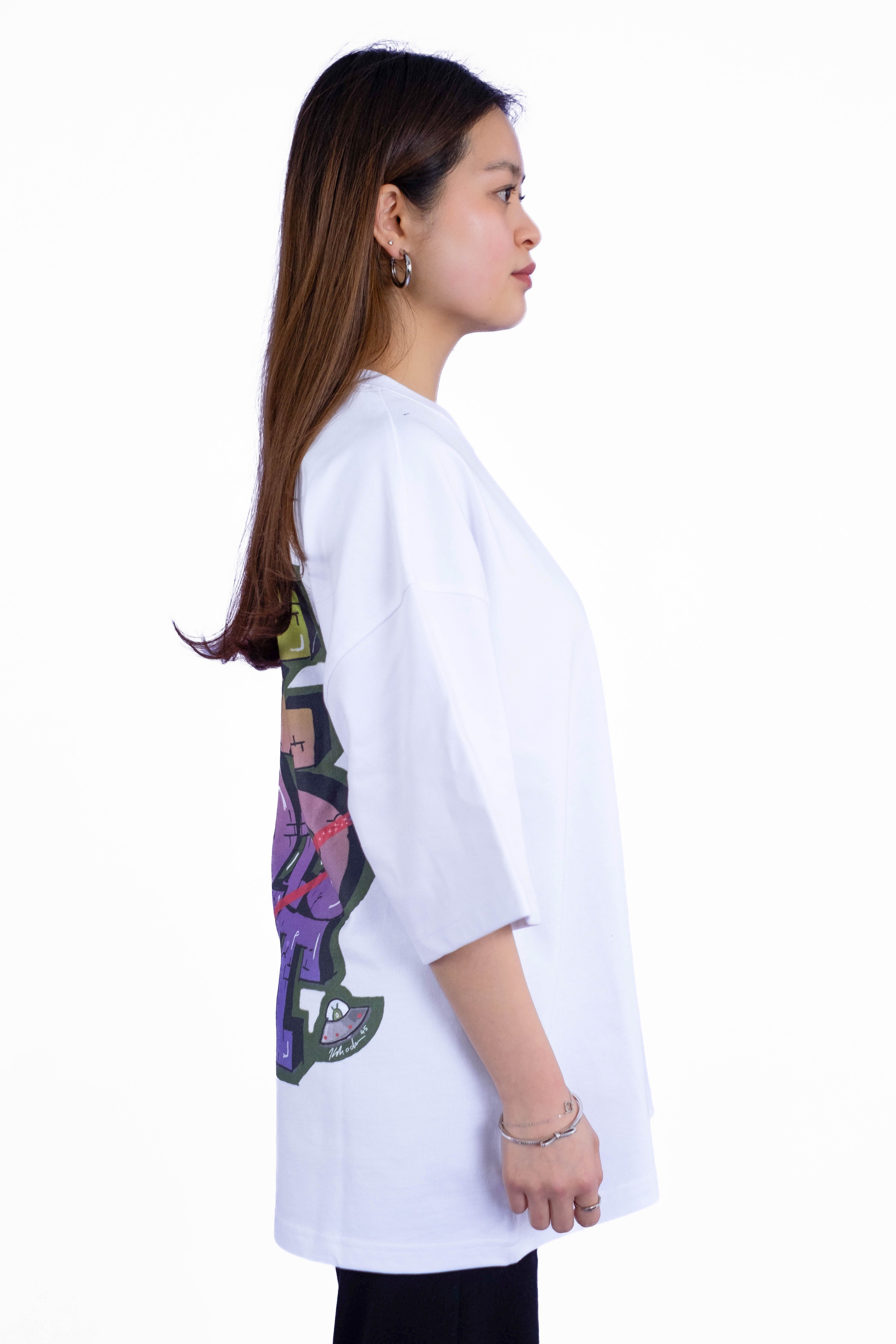 Oversize Tee „We-Did-It“ - Weiß