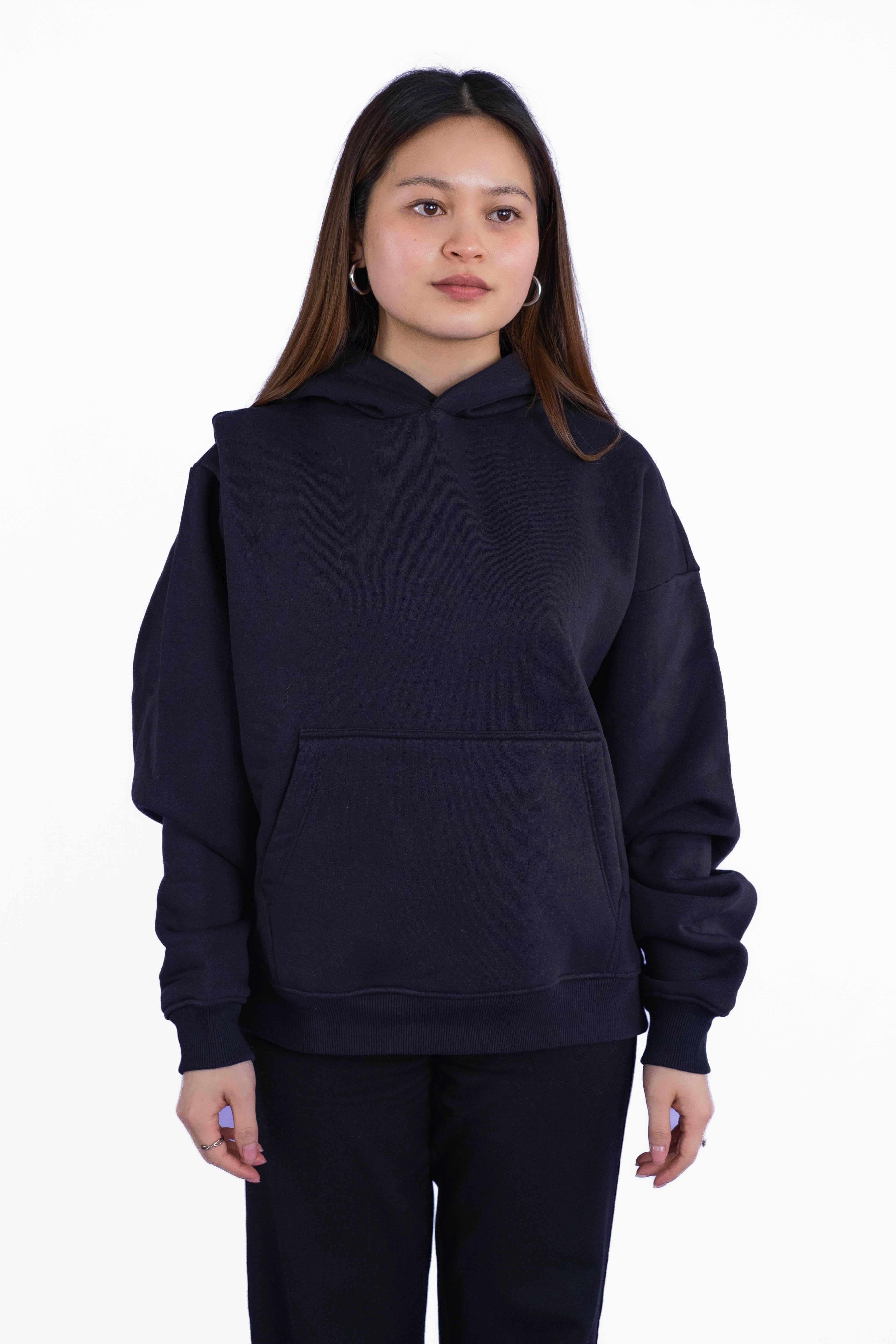 Oversize Hoodie „Believe“ - Schwarz