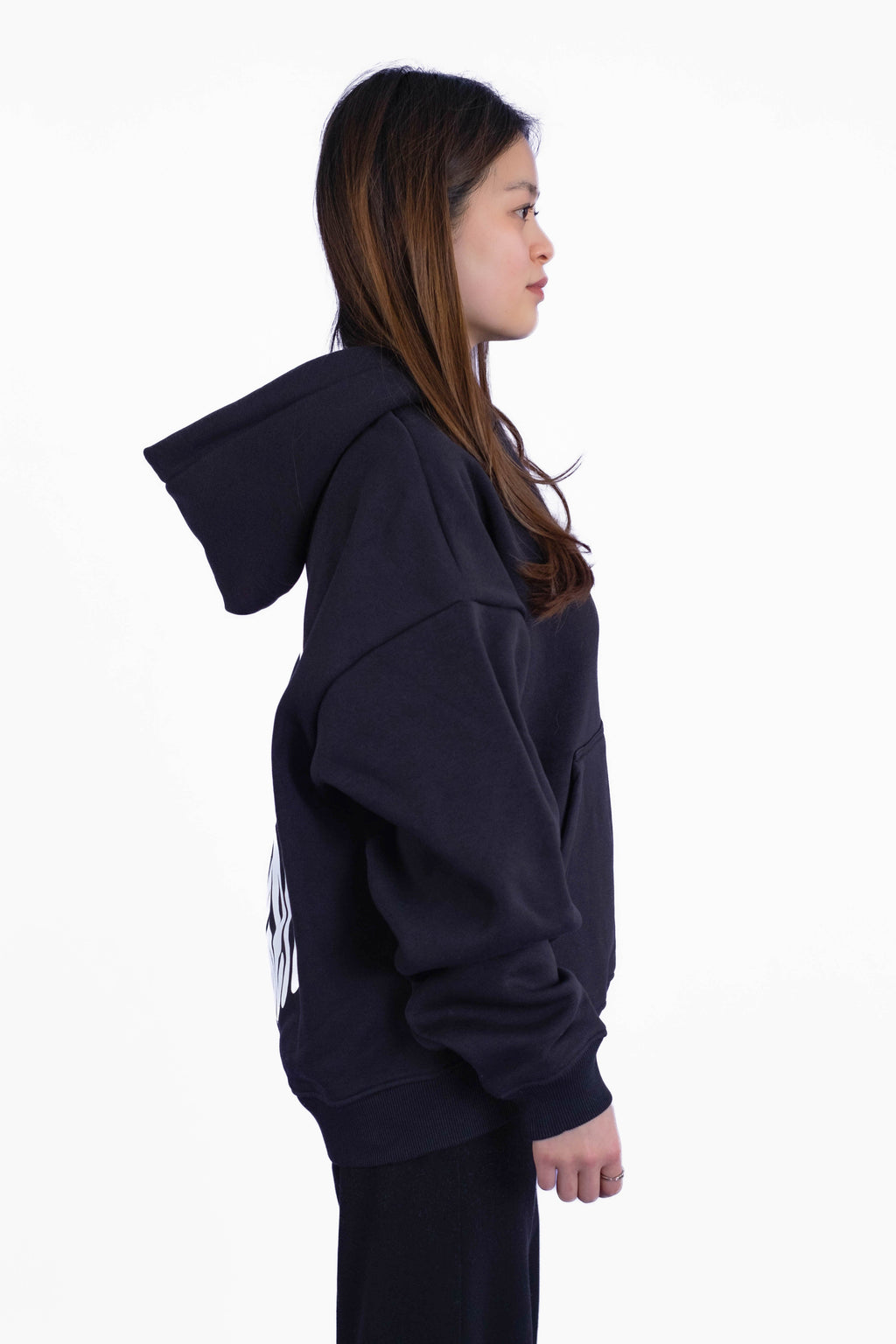 Oversize Hoodie „Believe“ - Schwarz