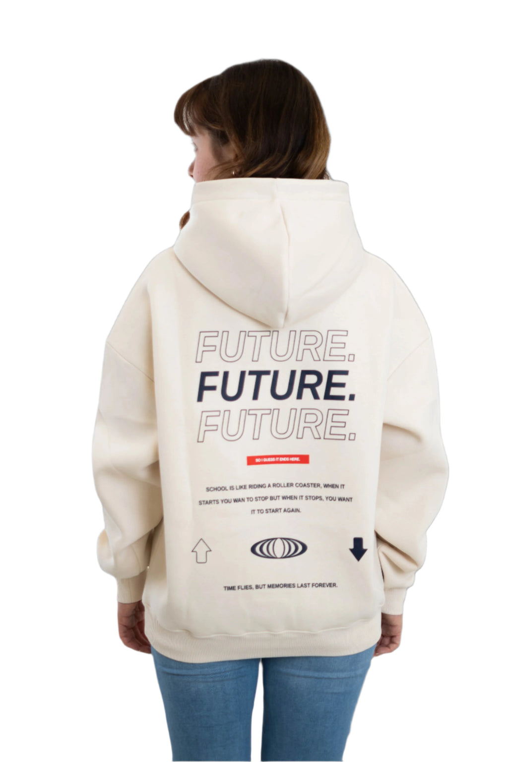 Oversized Hoodie „Future" - Beige