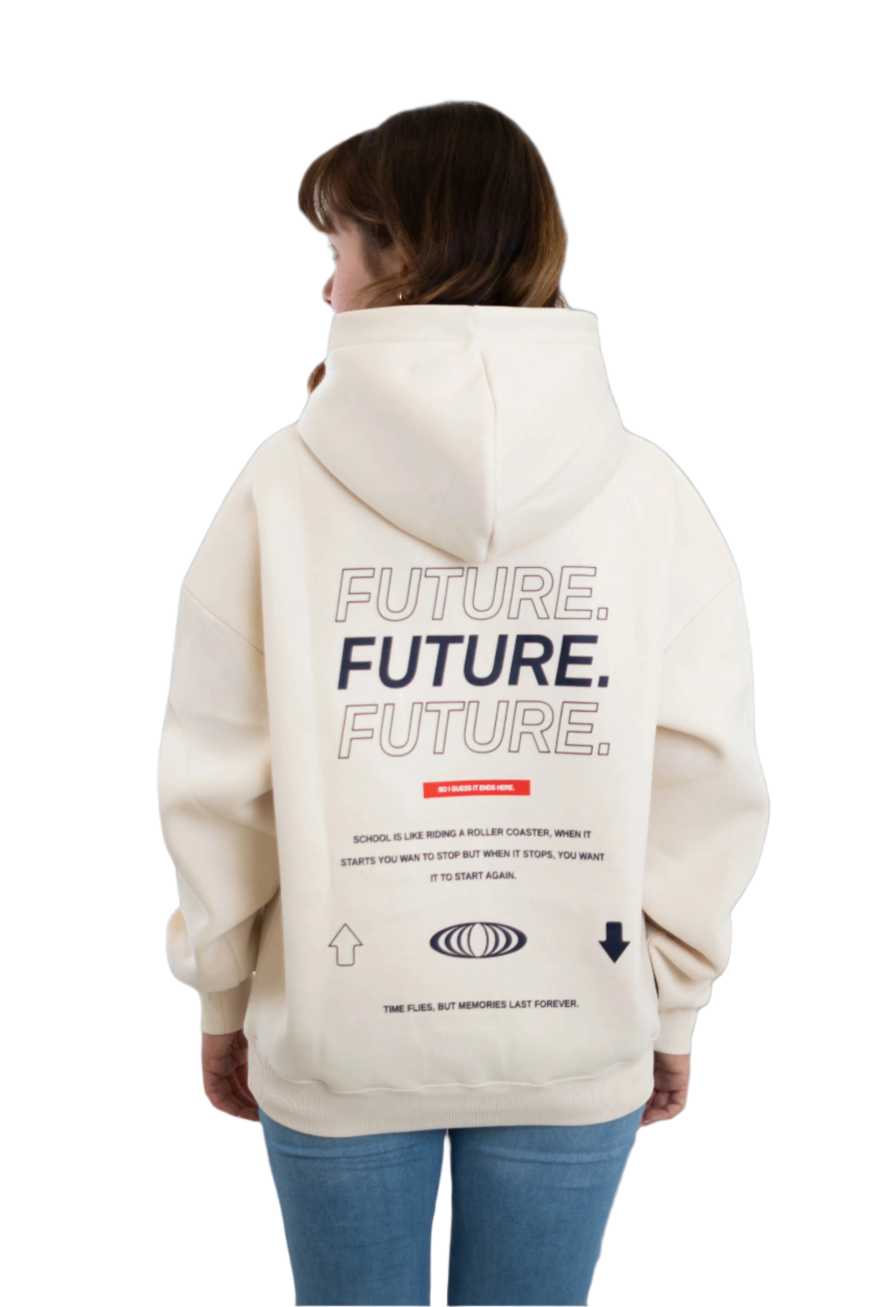 Oversized Hoodie „Future" - Beige