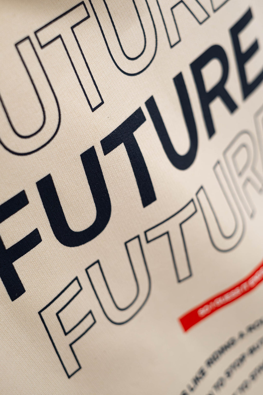 Oversized Hoodie „Future" - Beige