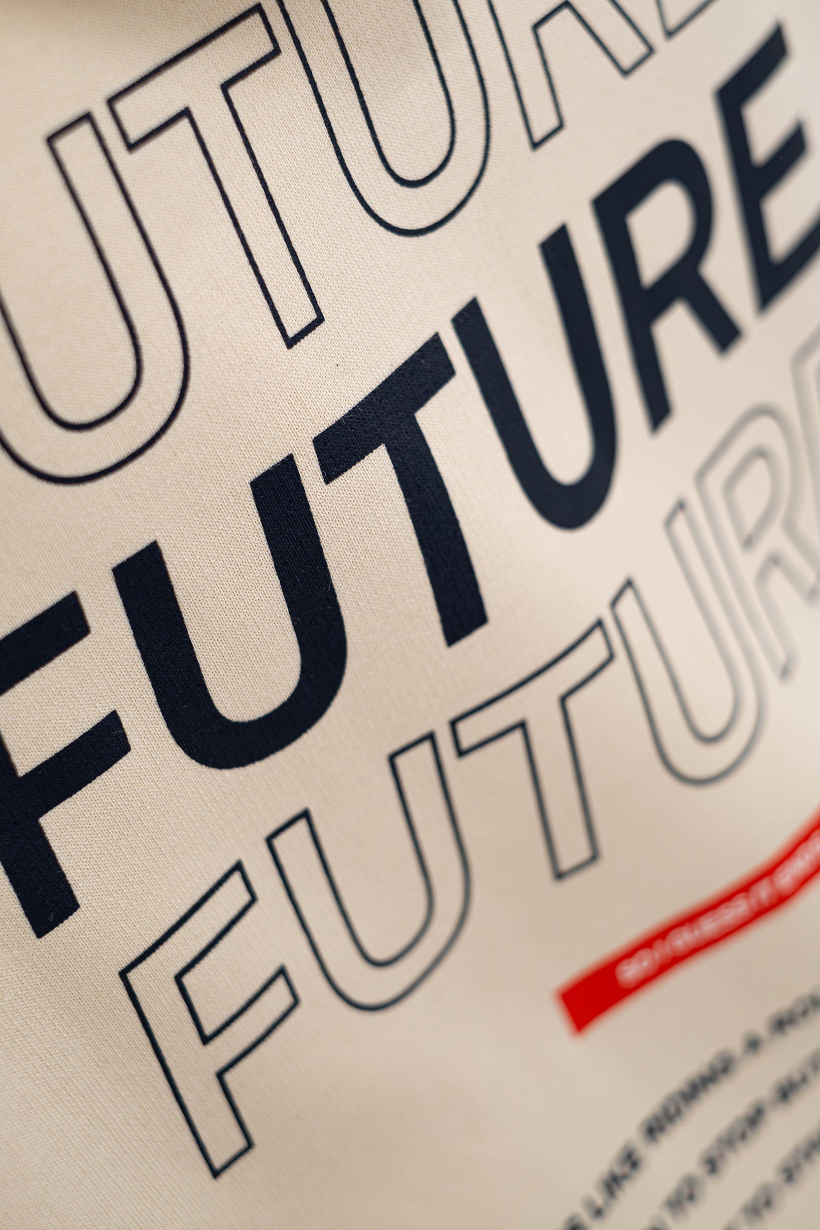 Oversized Hoodie „Future" - Beige