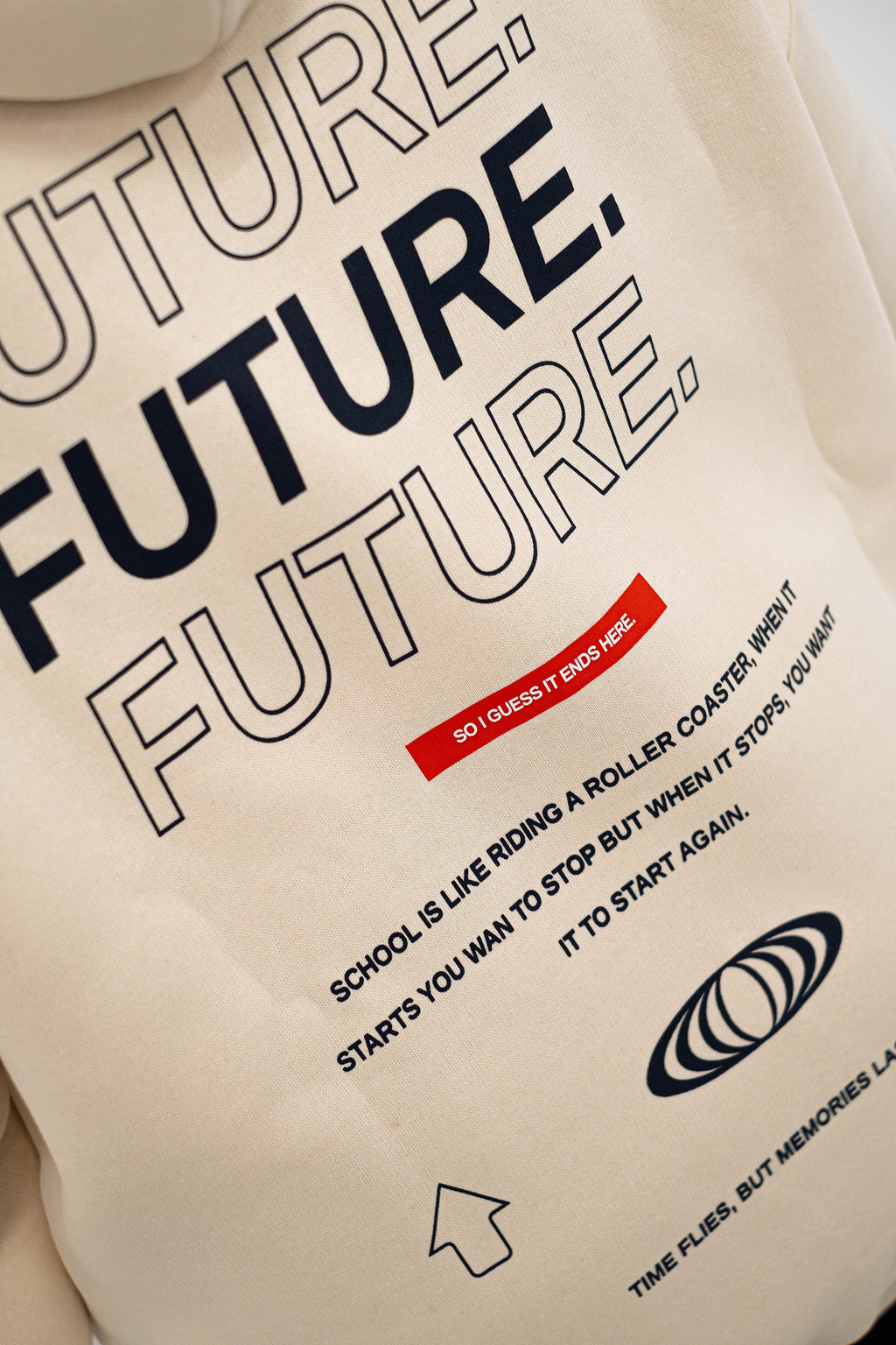 Oversized Hoodie „Future" - Beige