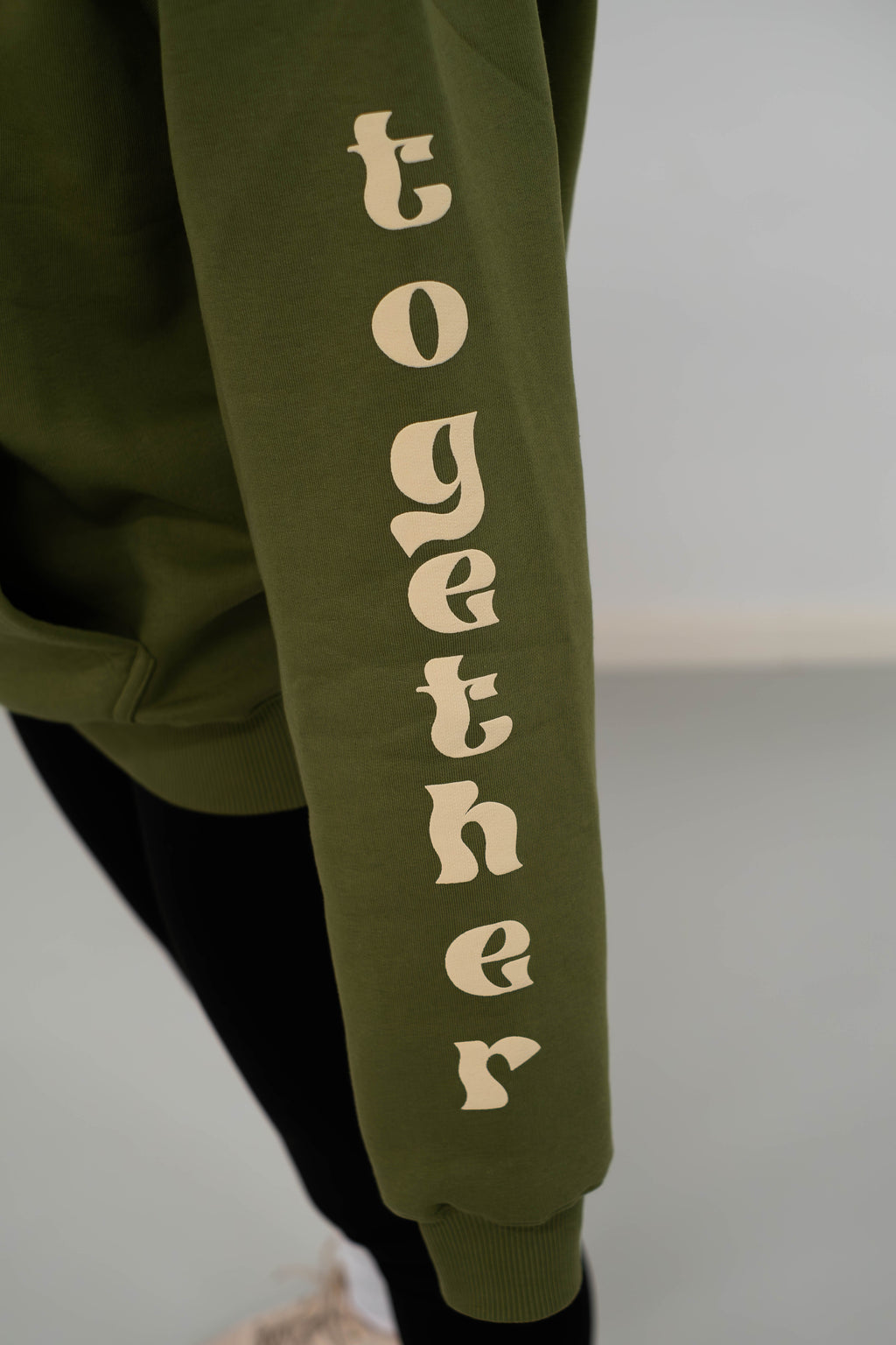 Oversized Hoodie „better together" - Khaki