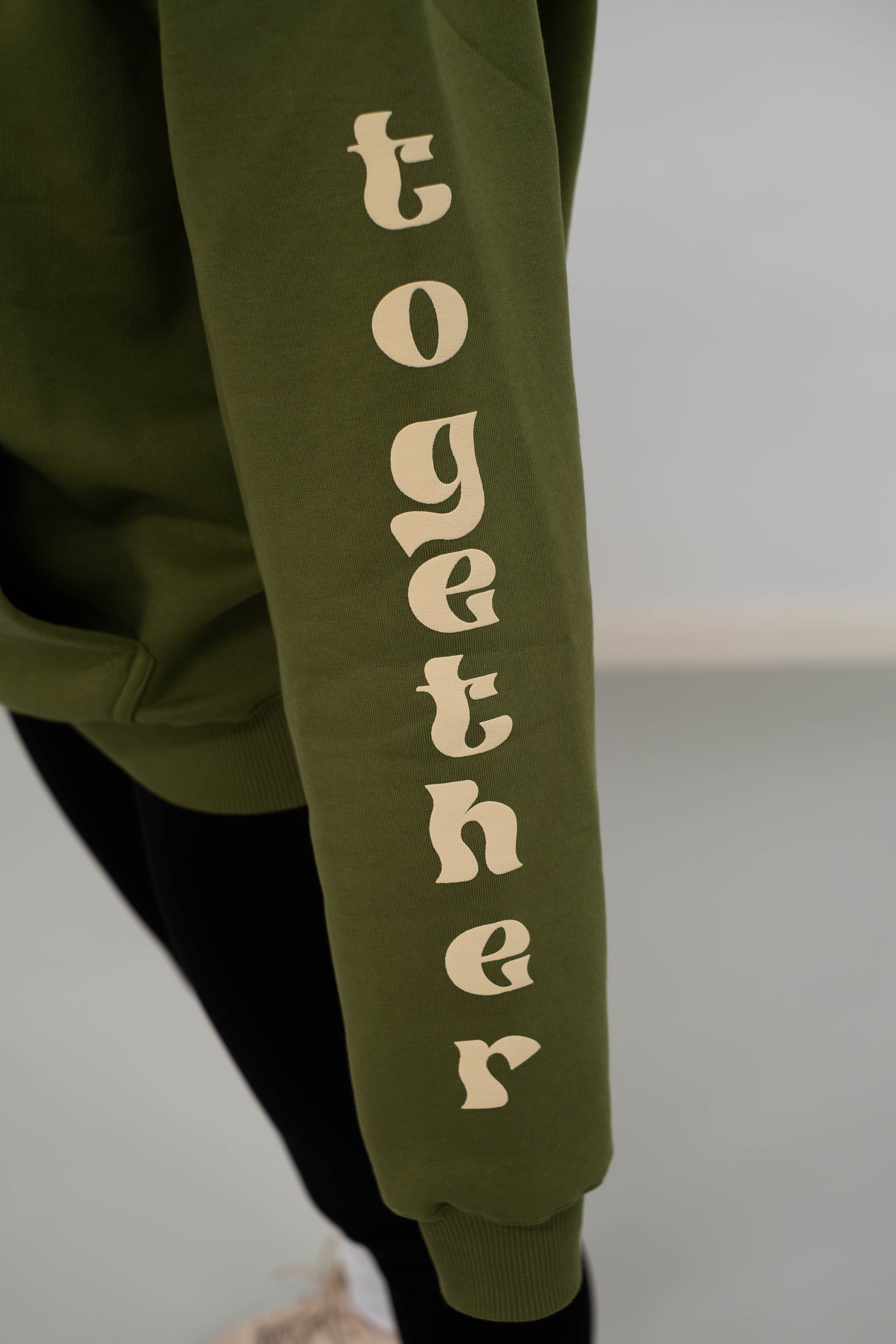 Oversized Hoodie „better together" - Khaki