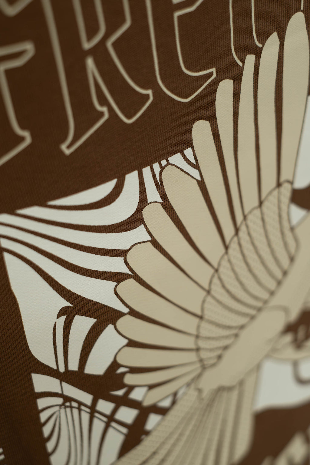 Oversized Cropped Zipper „Freedom" - Brown