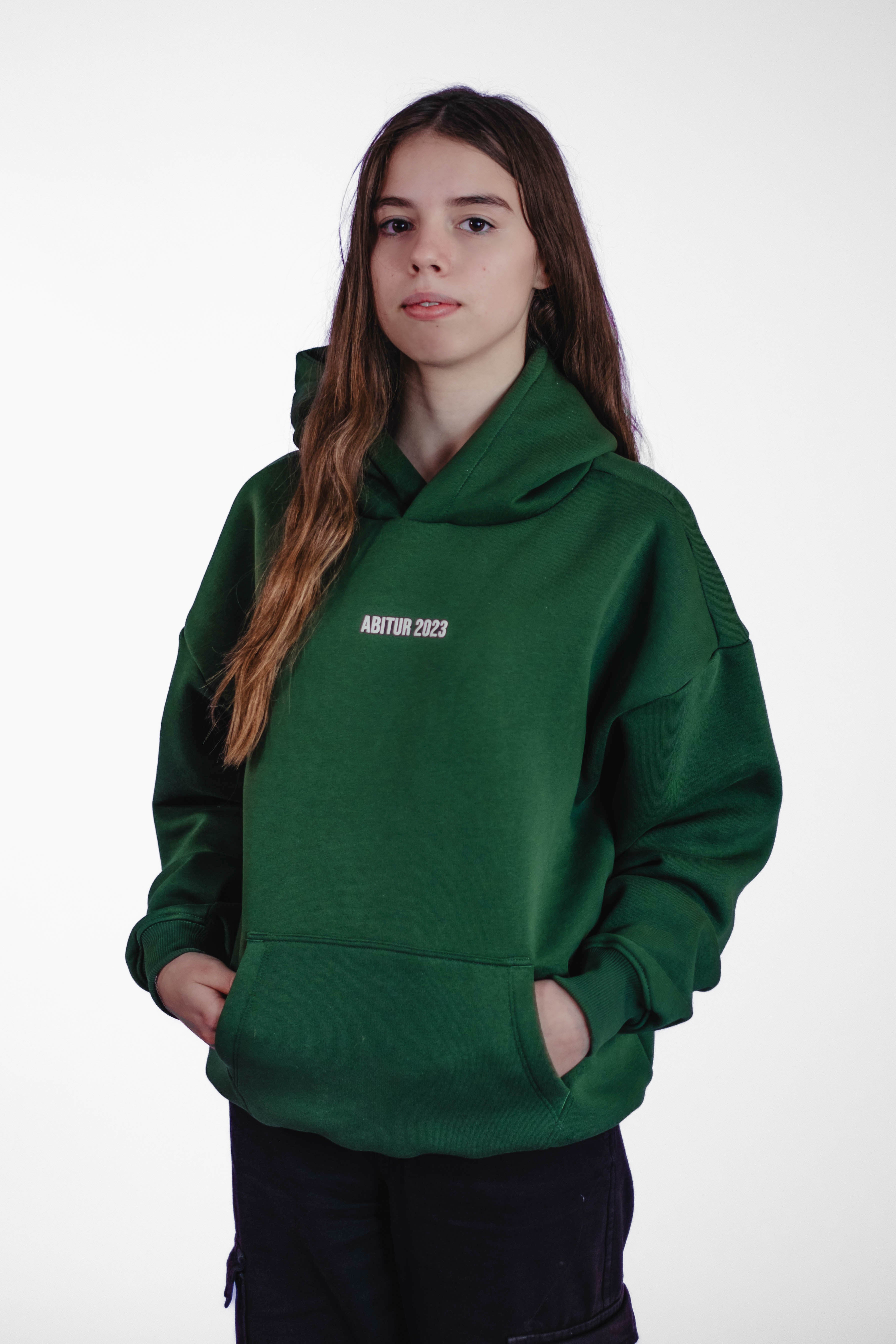 Oversize Hoodie „Finally Free“ - Dunkelgrün