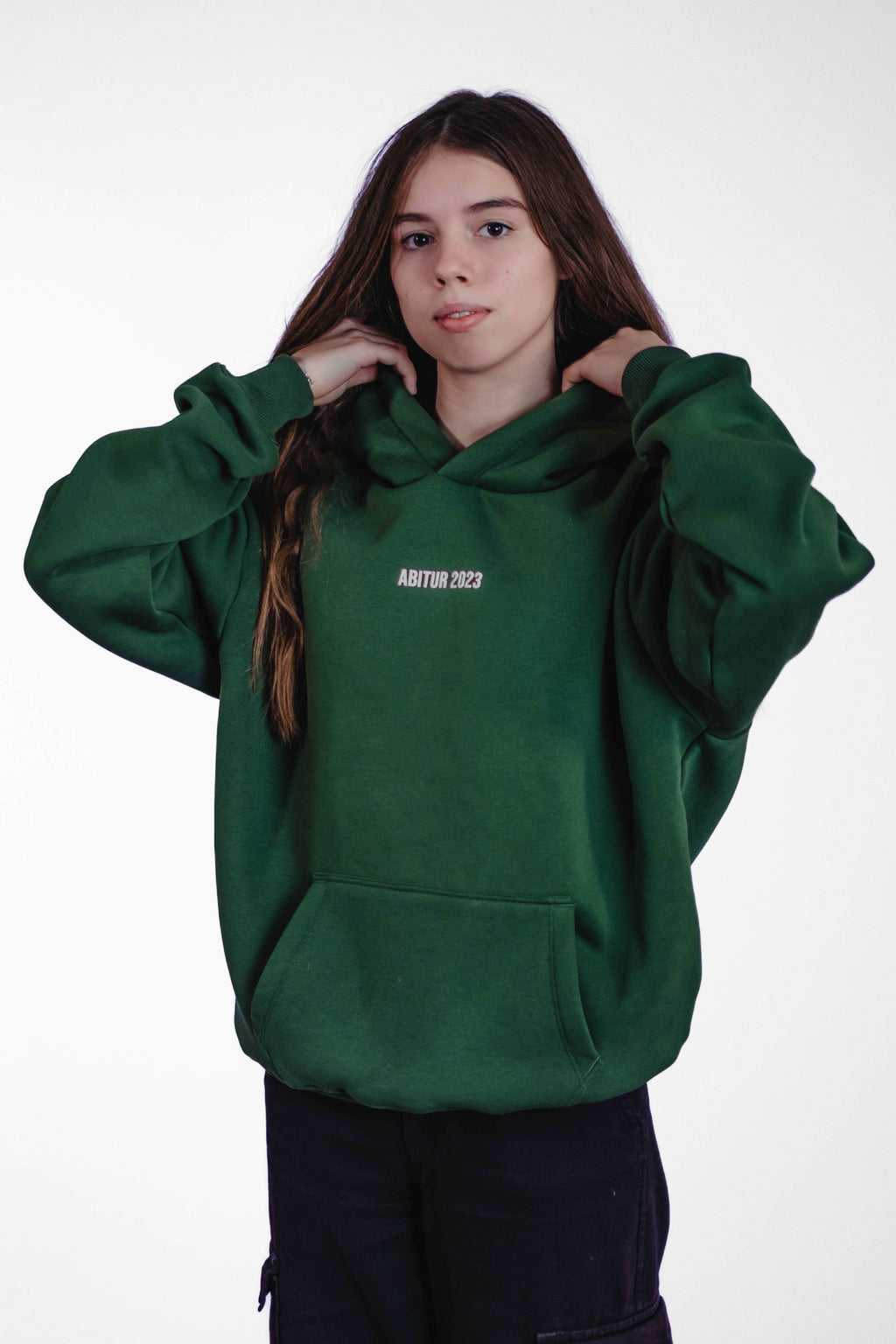 Oversize Hoodie „Finally Free“ - Dunkelgrün